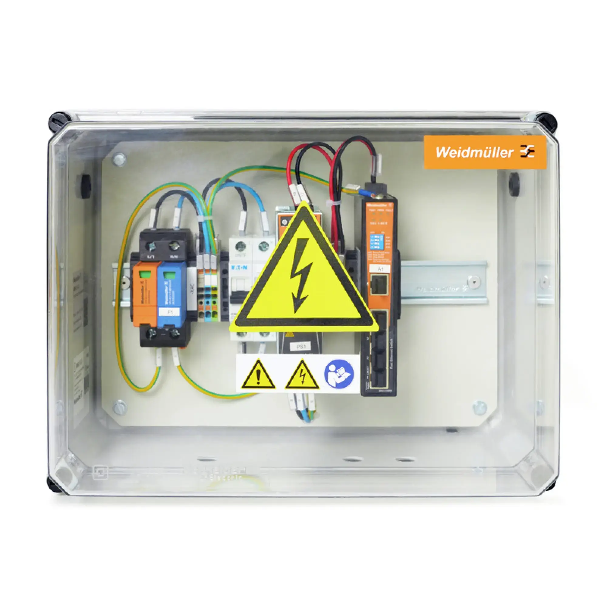 Weidmüller 8000111623 Combiner Box (Photovoltaik), 230 V AC, Surge protection I, Class II surge protection, no leakage current, Monitoring components, Voltage monitoring, L (img_001)