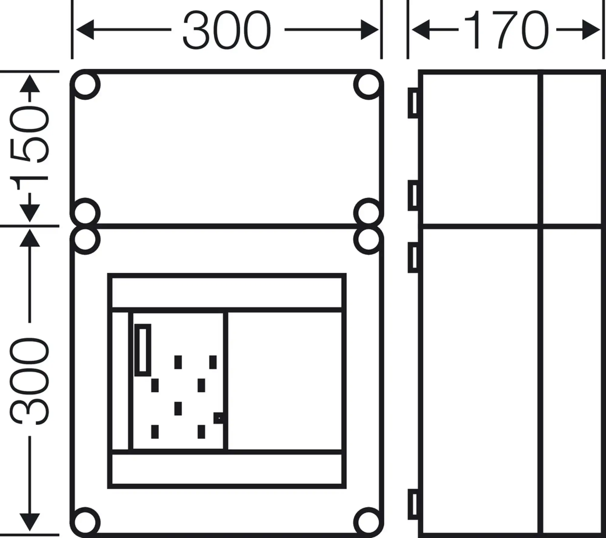Hensel 20001172 Mi-Zählergehäuse, 300x450x170mm zum Einbau vom eHz Mi 2312 (img_003)