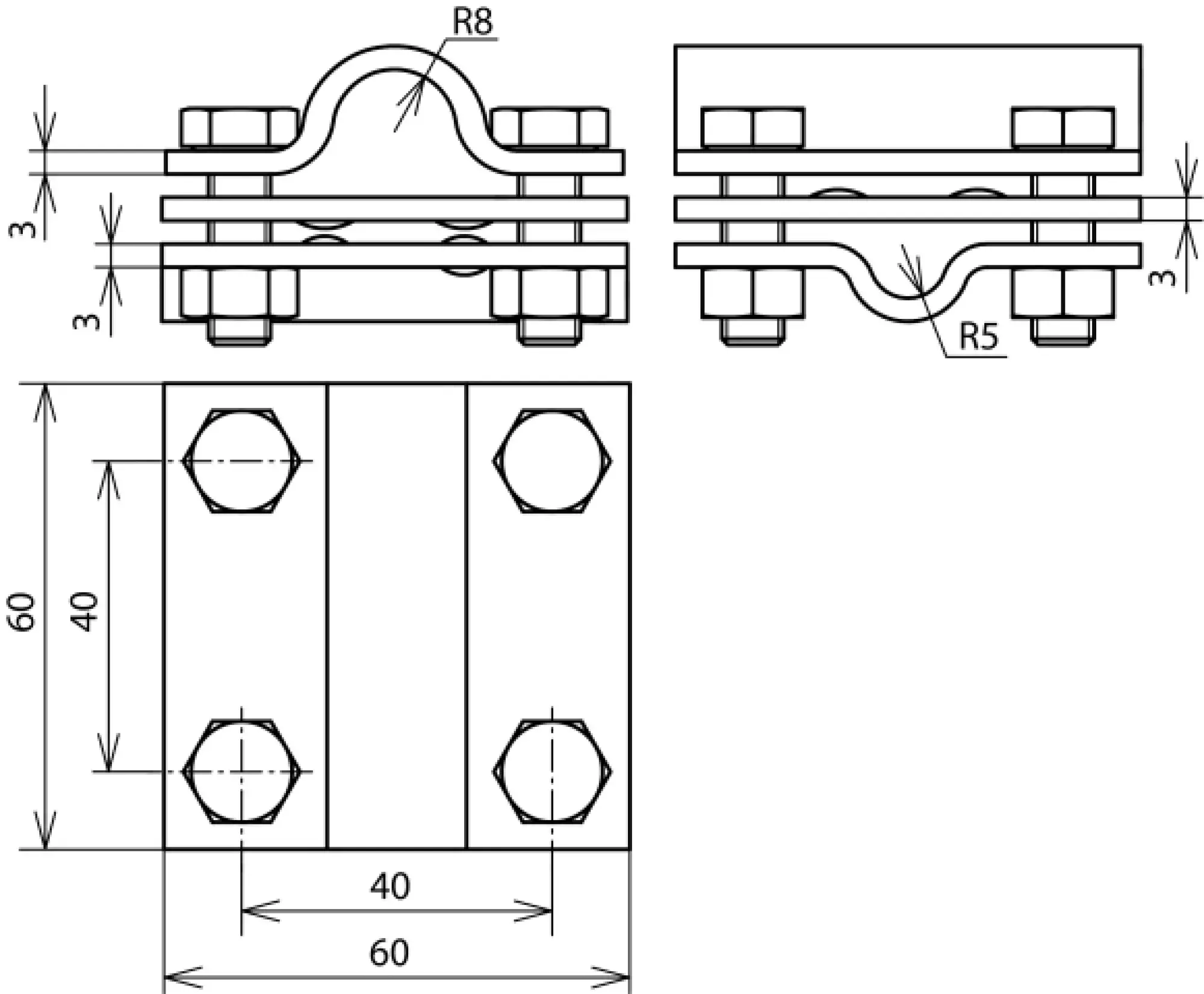 Dehn 319219 Cross unit StSt(316/Ti/L) f.Rd 8-10/16mm Rd 16/Fl 30mm, intermediate plate (img_004) Dehn 319219 Cross unit StSt(316/Ti/L) f.Rd 8-10/16mm Rd 16/Fl 30mm, intermediate plate (img_004)
