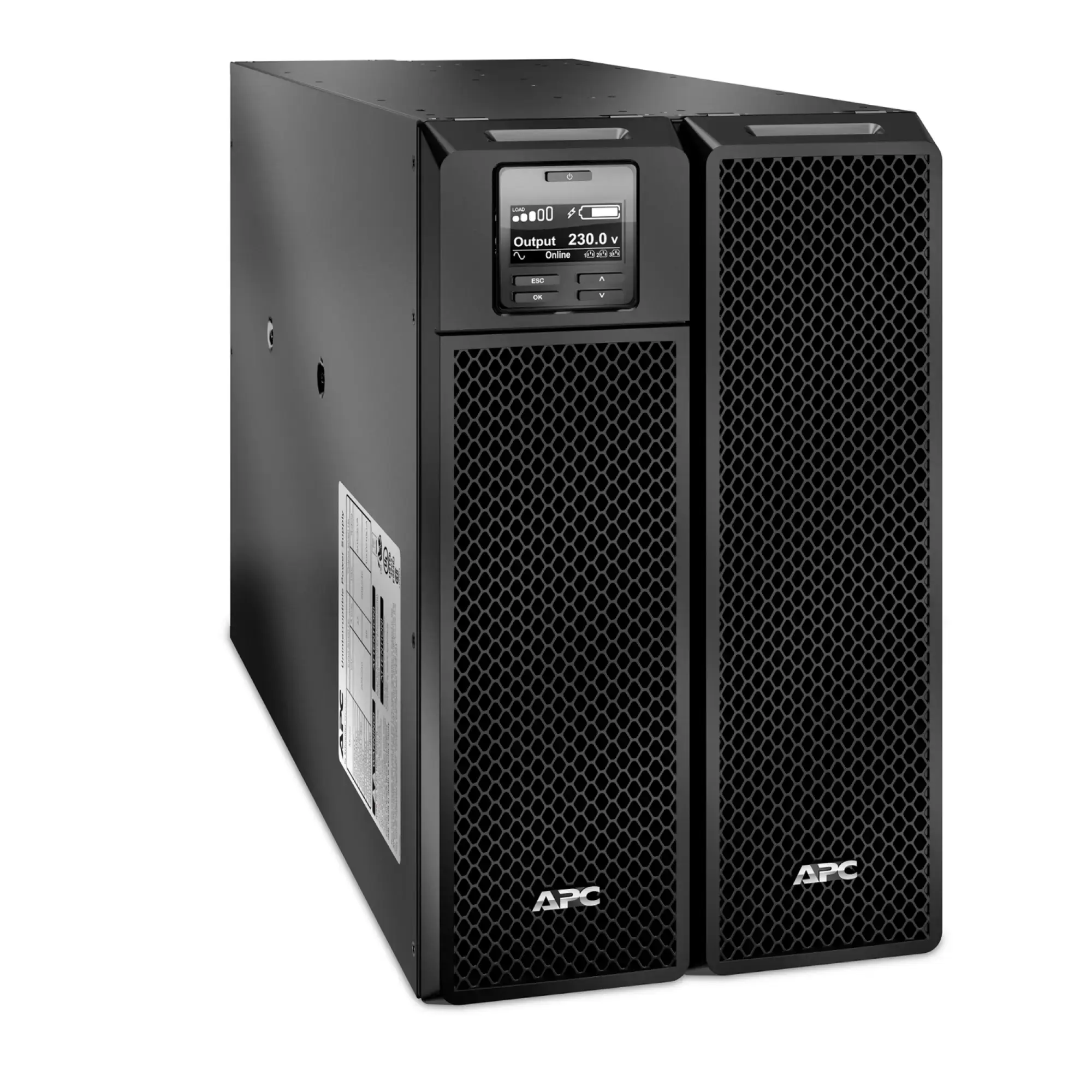 APC SRT8KXLI APC Smart-UPS On-Line, 8kVA/8kW, Tower, 230V/400V, 6x C13+4x C19 IEC Ausgänge, Netzwerkkarte+SmartSlot, verlängerte Laufzeit, ohne Rack-Einbausatz (img_002)