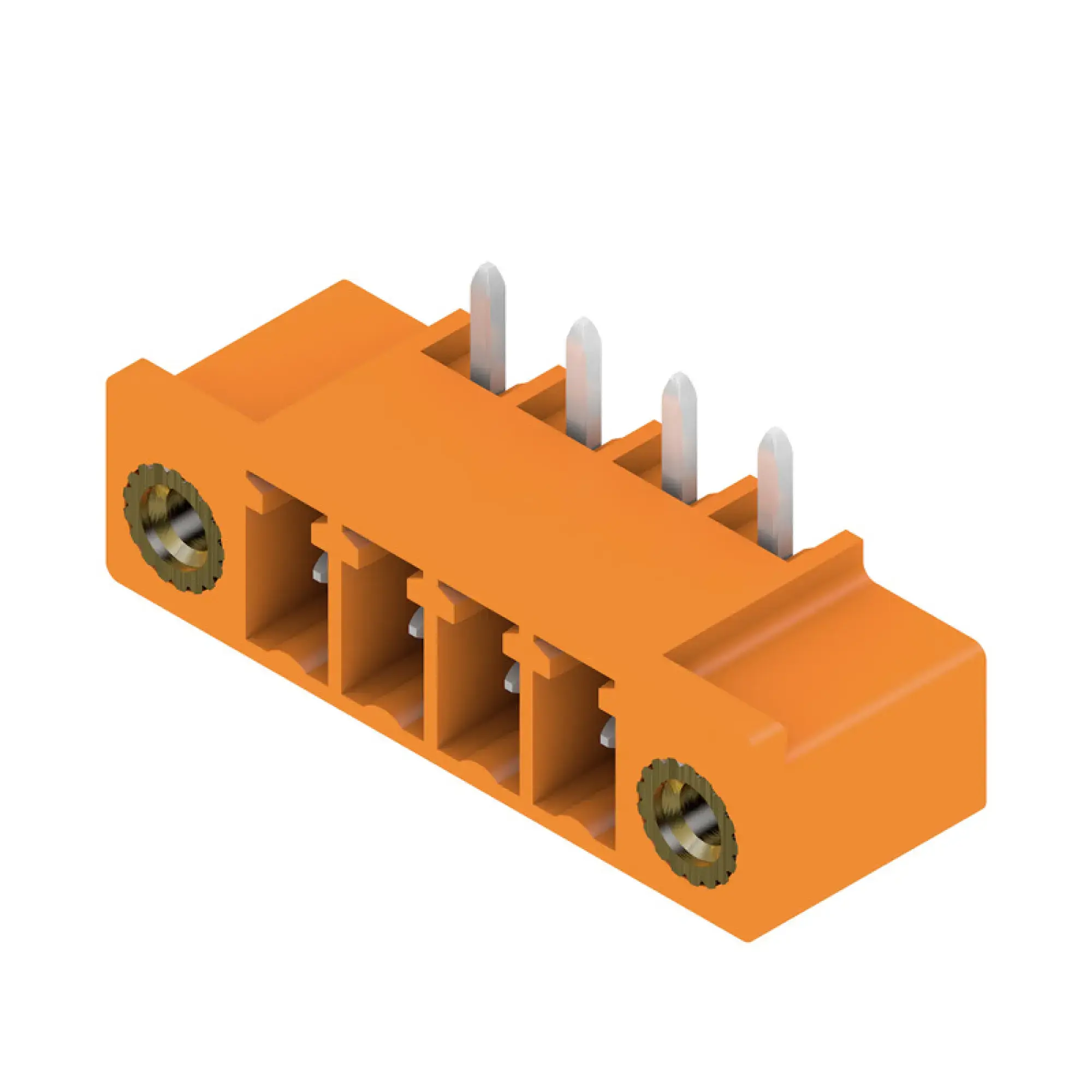 Weidmüller 1038060000 PCB connector (board connection), 160 V, 17.5 A, Pitch in mm: 3.81, Number of poles: 4, THT solder connection, Box (img_001)