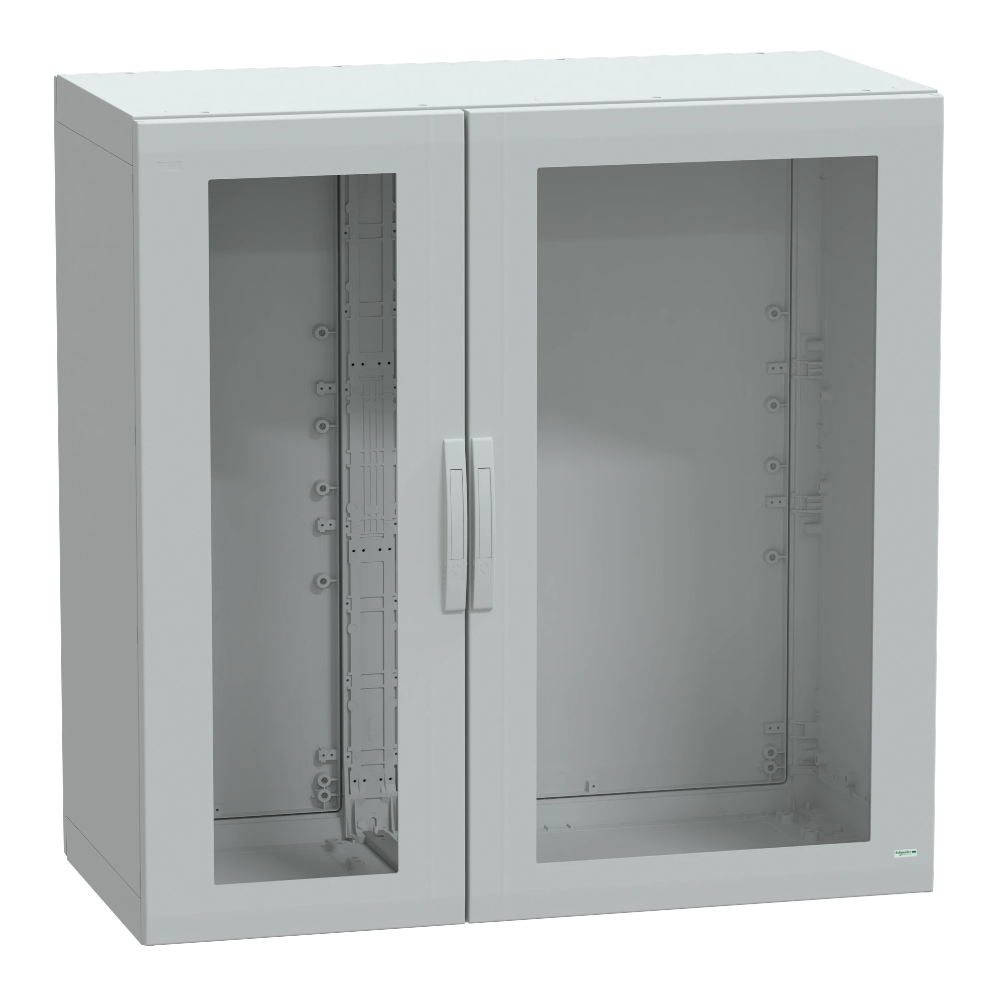 Schneider Electric NSYPLA12126TG Polyester enclosure floor-standing PLA completely sealed 1250x1250x620mm IP65, transp. doors (img_001)