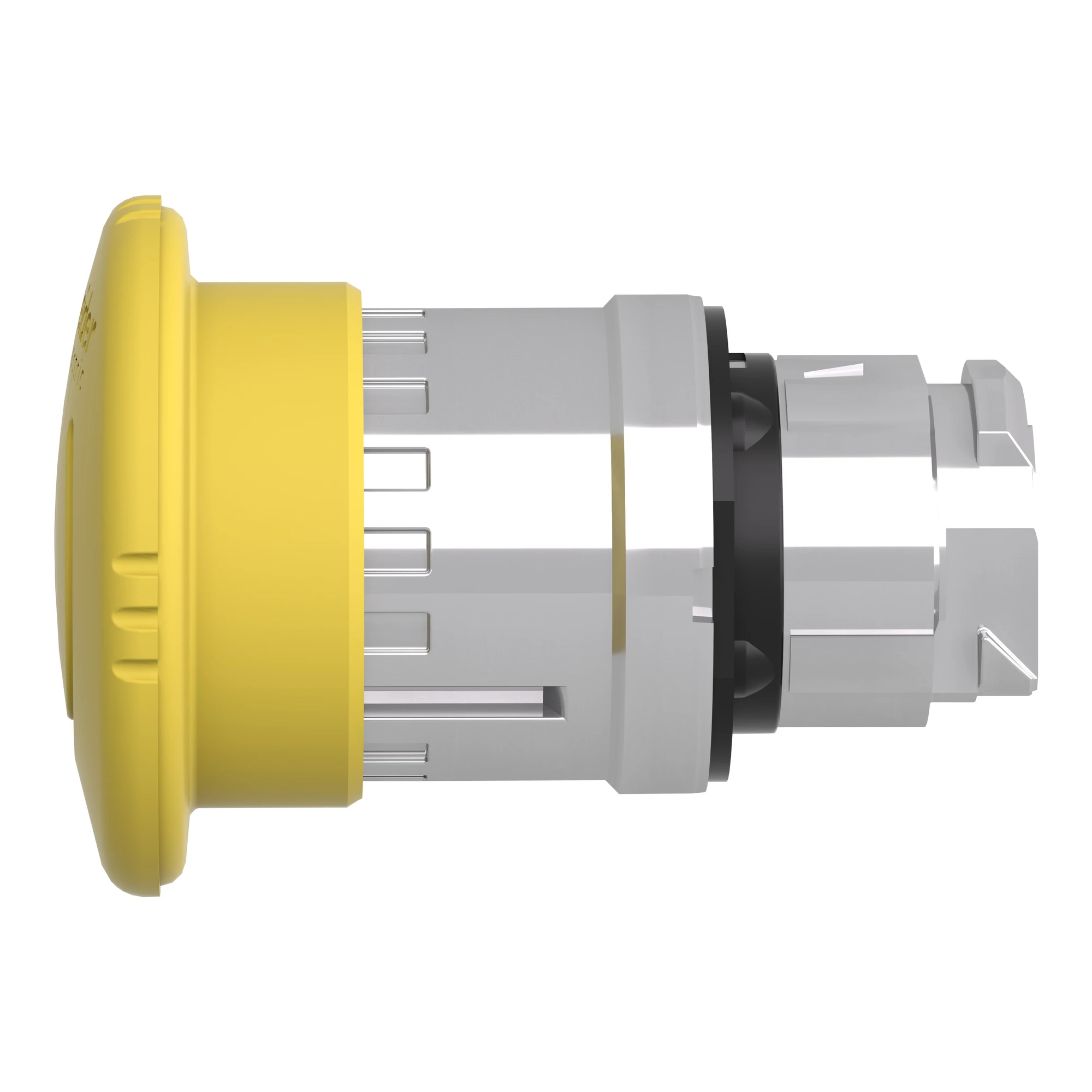 Schneider Electric ZB4BS55 Mushroom Push Button, Front Element, Harmony XB4, Metal, 22mm, Yellow, Mushroom 40mm, Twist Release (img_007) Schneider Electric ZB4BS55 Mushroom Push Button, Front Element, Harmony XB4, Metal, 22mm, Yellow, Mushroom 40mm, Twist Release (img_007)