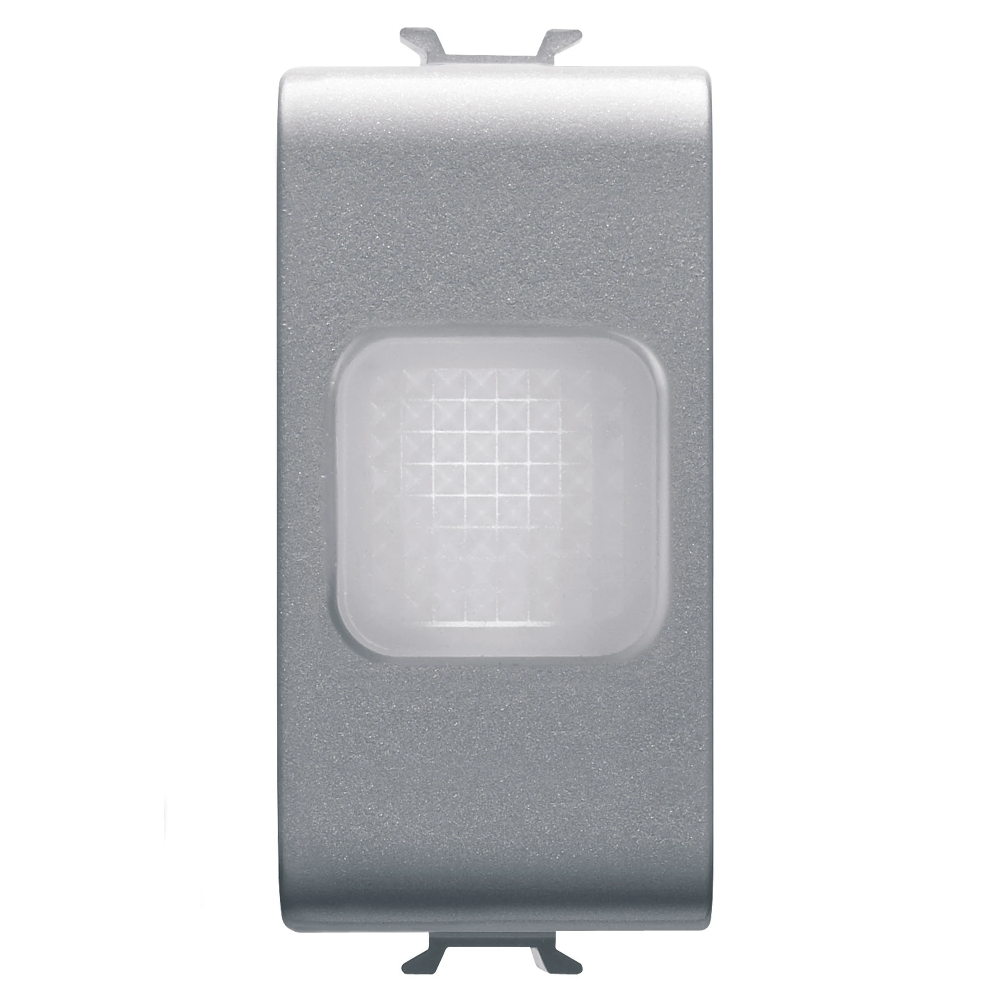 GEWISS GW14621 SINGLE INDICATOR LAMP - OPAL - 1 MODULE - TITANIUM - CHORUSMART (img_001)