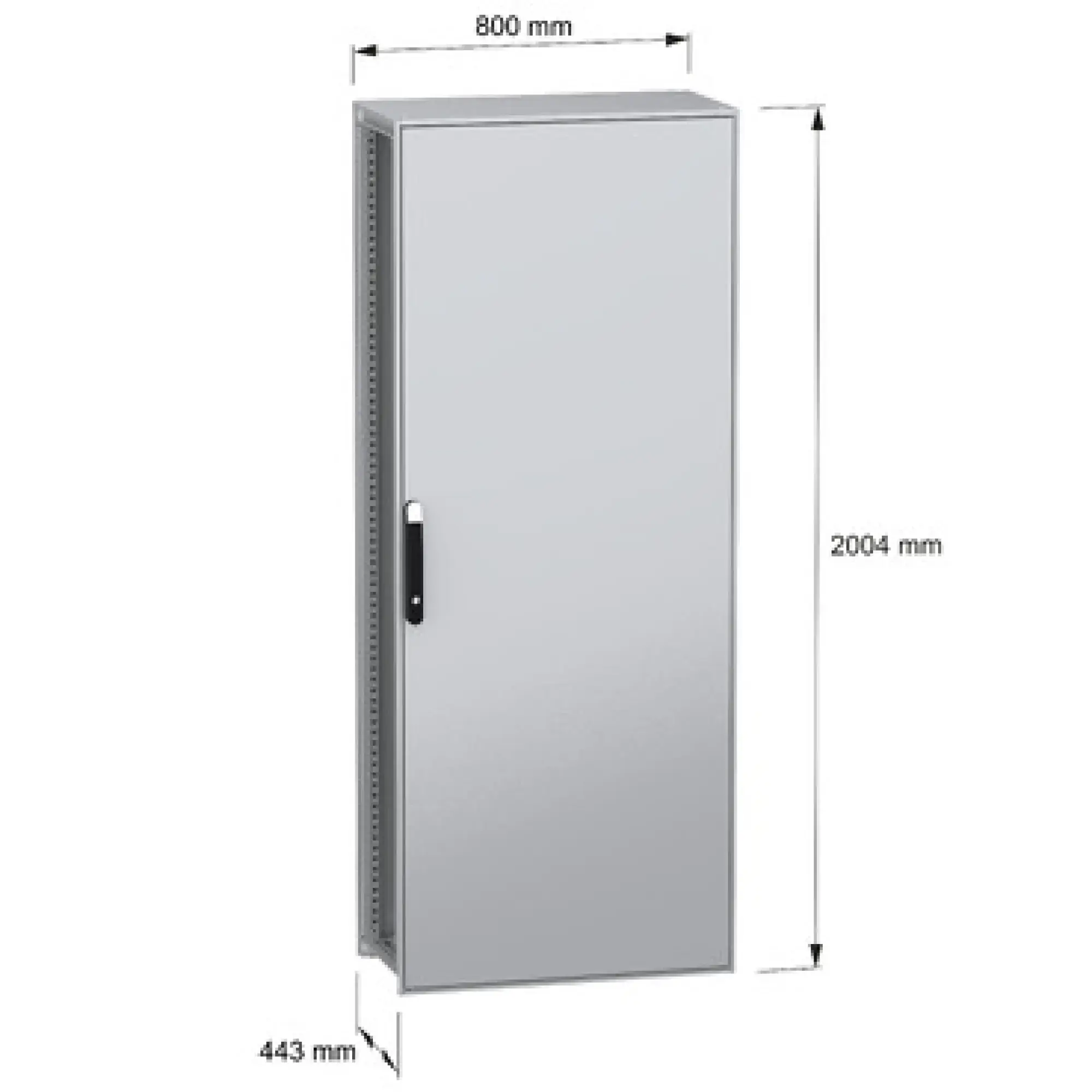 Schneider Electric NSYSFN20840P Floor-standing enclosure, electric, PanelSeT SFN, made of decarbonized steel, with mounting plate, assembled, 2000x800x400mm, IP55 (img_011)