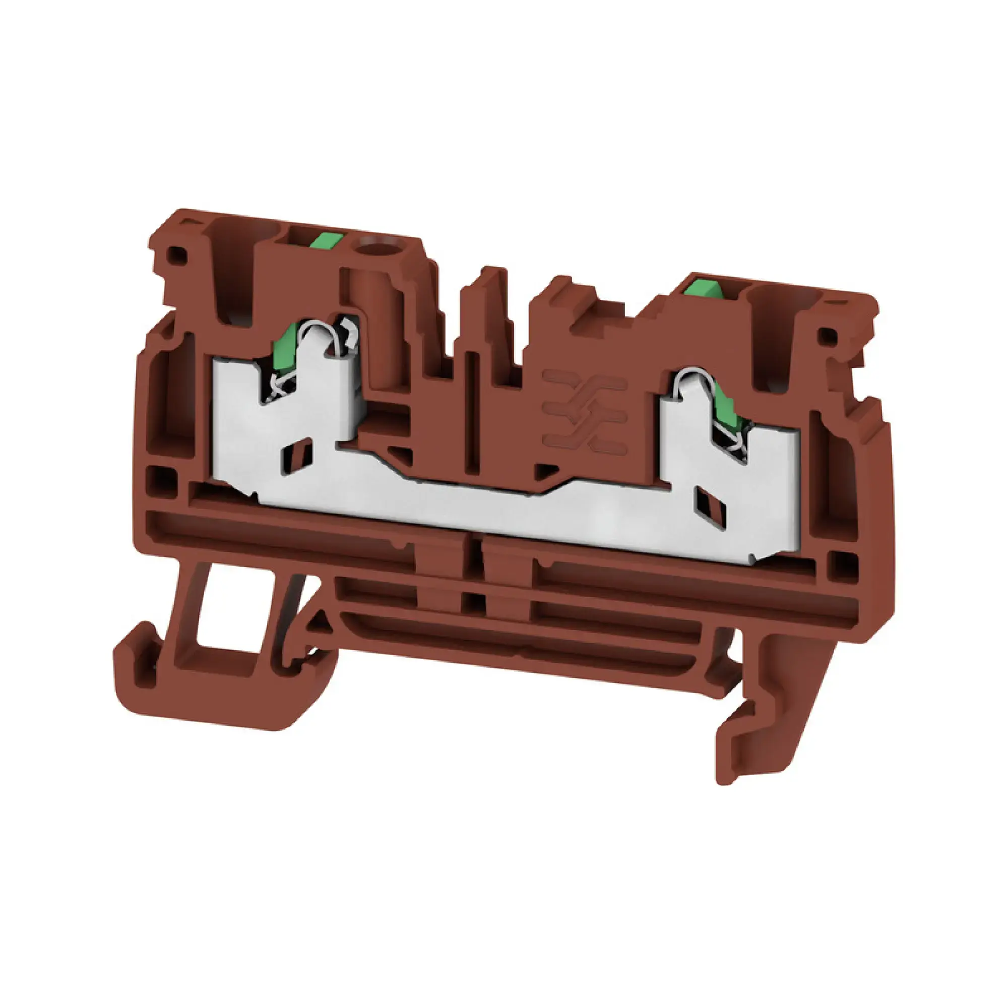 Weidmüller 3109170000 Feed-through terminal block, SNAP IN, brown, 2.5 mm², 24 A, 800 V, Number of connections: 2 S2C 2.5 BR (img_001)