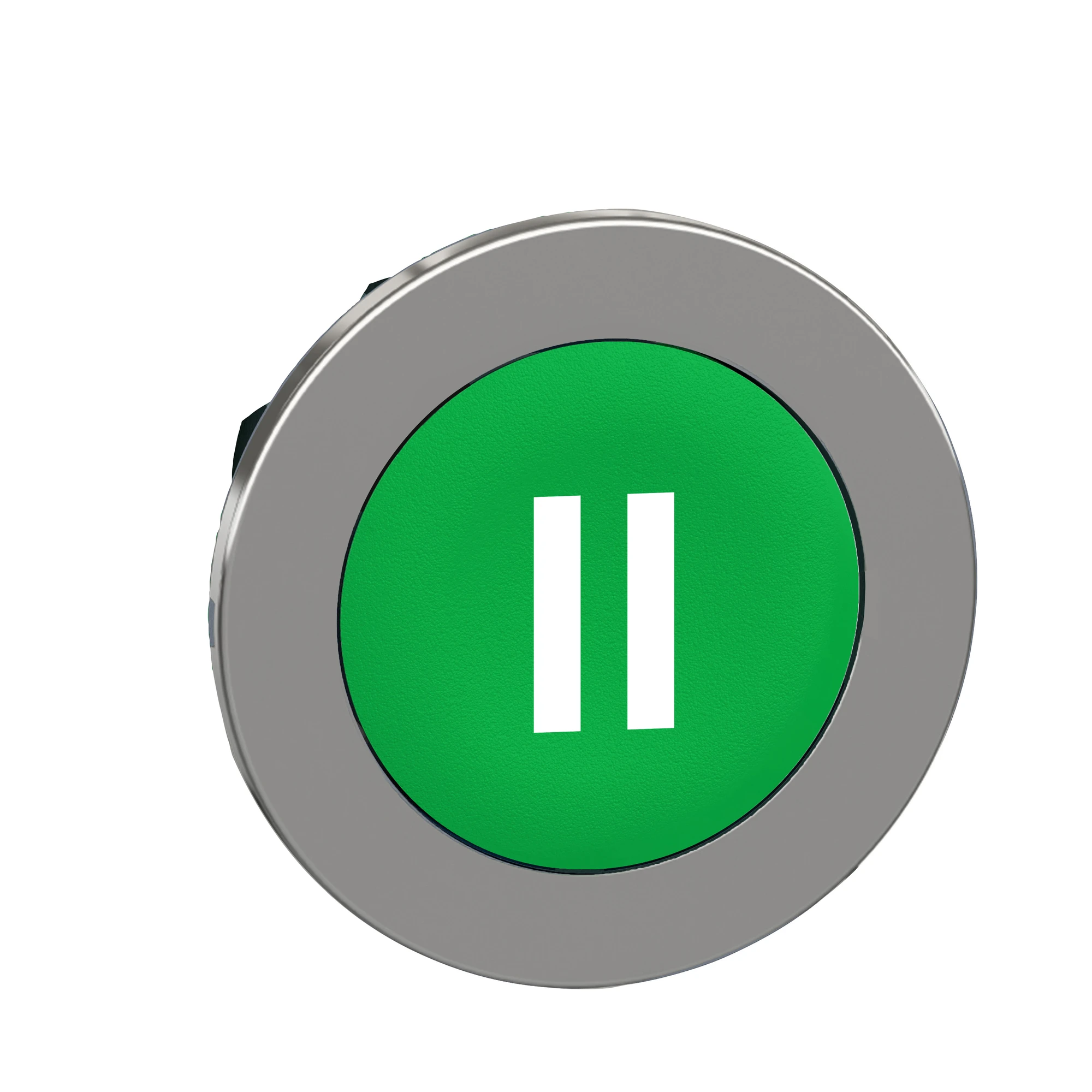 Schneider Electric ZB4FA336 Pushbutton, front element, Harmony XB4F, metal, 30mm, green, labeled II, momentary (img_001)