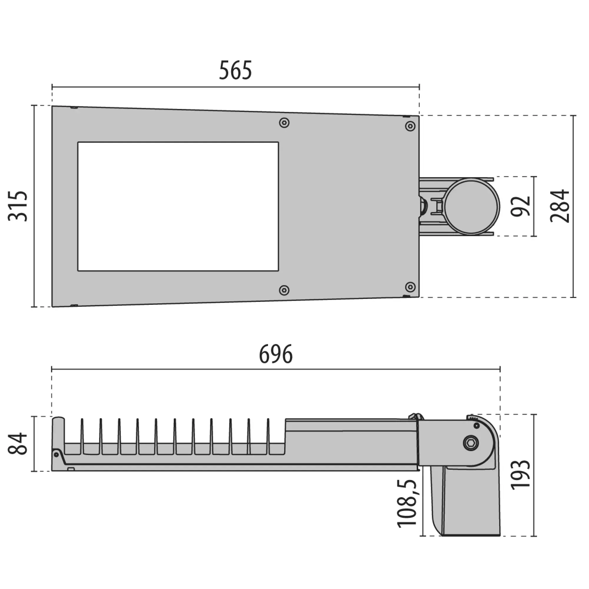 Performance iN Lighting 3105165 LED-Strassenleuchte 3000K 136W statisch Straßenbeleuchtungsoptik 3105165 (img_003)