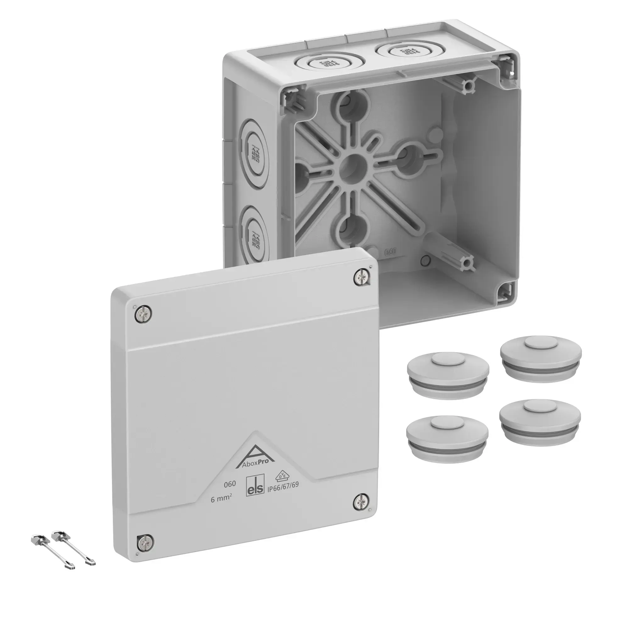 Spelsberg 40640001 Junction box, Type of protection IP66/IP67/IP69, max. 6², IK09, Protection class II, Ui 1000V AC, Ui 1000V DC, DLG, DNV, VDE, Halogen free (img_001) Spelsberg 40640001 Junction box, Type of protection IP66/IP67/IP69, max. 6², IK09, Protection class II, Ui 1000V AC, Ui 1000V DC, DLG, DNV, VDE, Halogen free (img_001)