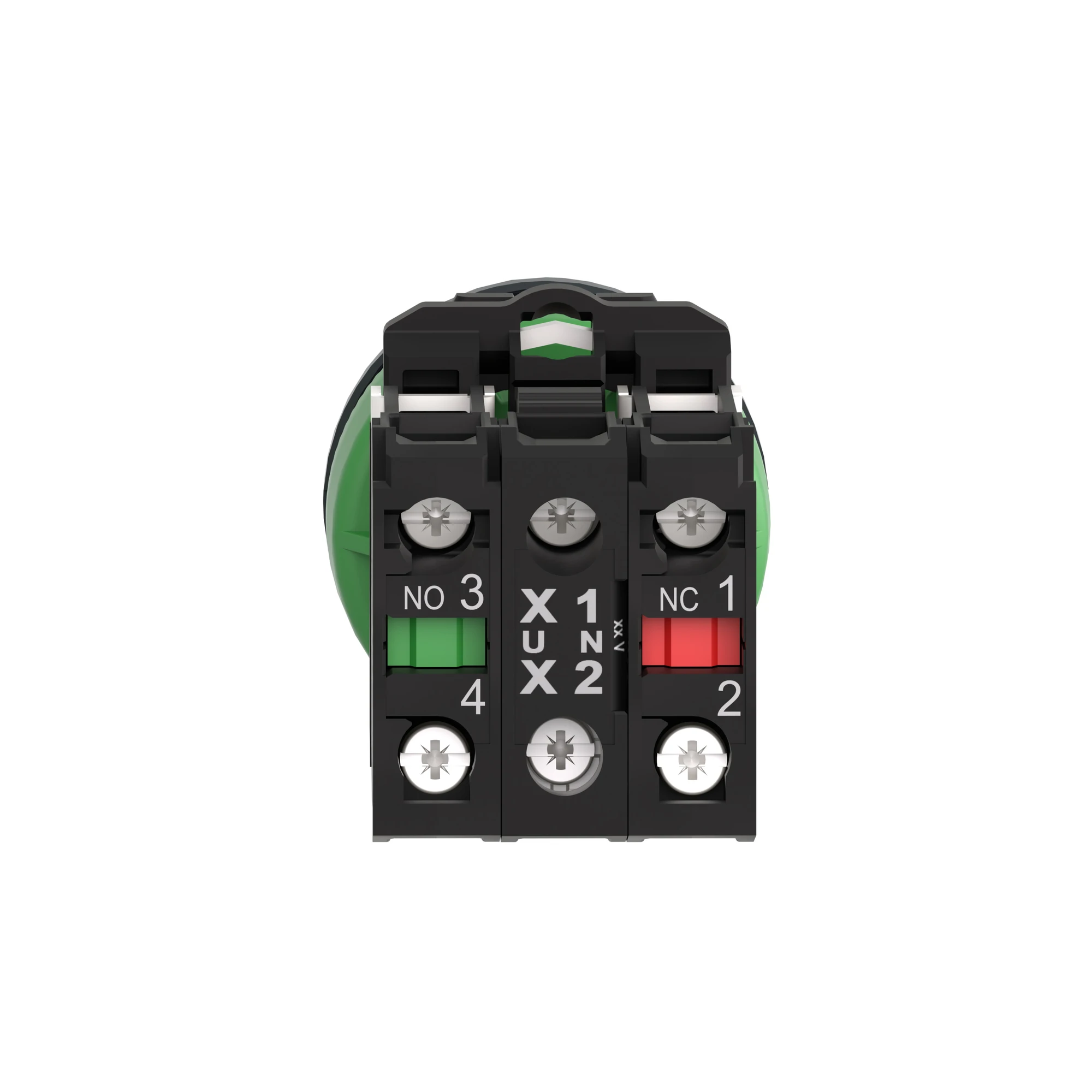 Schneider Electric XB5FK134M5 Illuminated Selector Switch, Harmony XB5F, Plastic, Red, 30mm, Universal LED, 3 Positions, 1NO + 1NC, 230-240V AC (img_002)