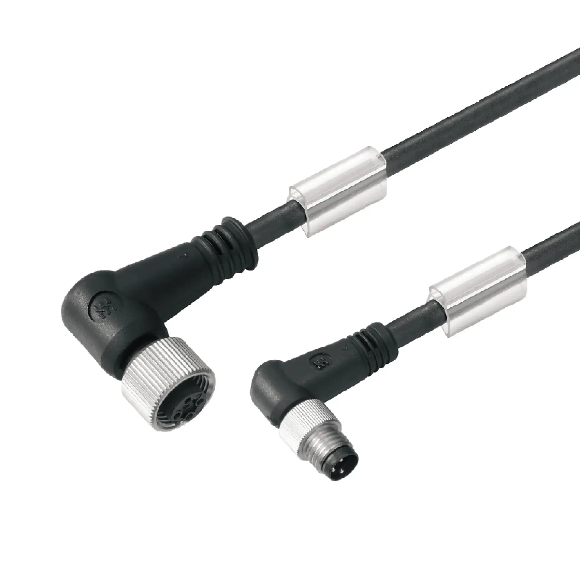 Weidmüller 1937970150 Sensor-actuator Cable (assembled), Connecting line, M8 / M12, Number of poles: 3, pin, straight - socket, 90&deg;, LED: No, Cable length: 1.5 m, Shiel (img_001)