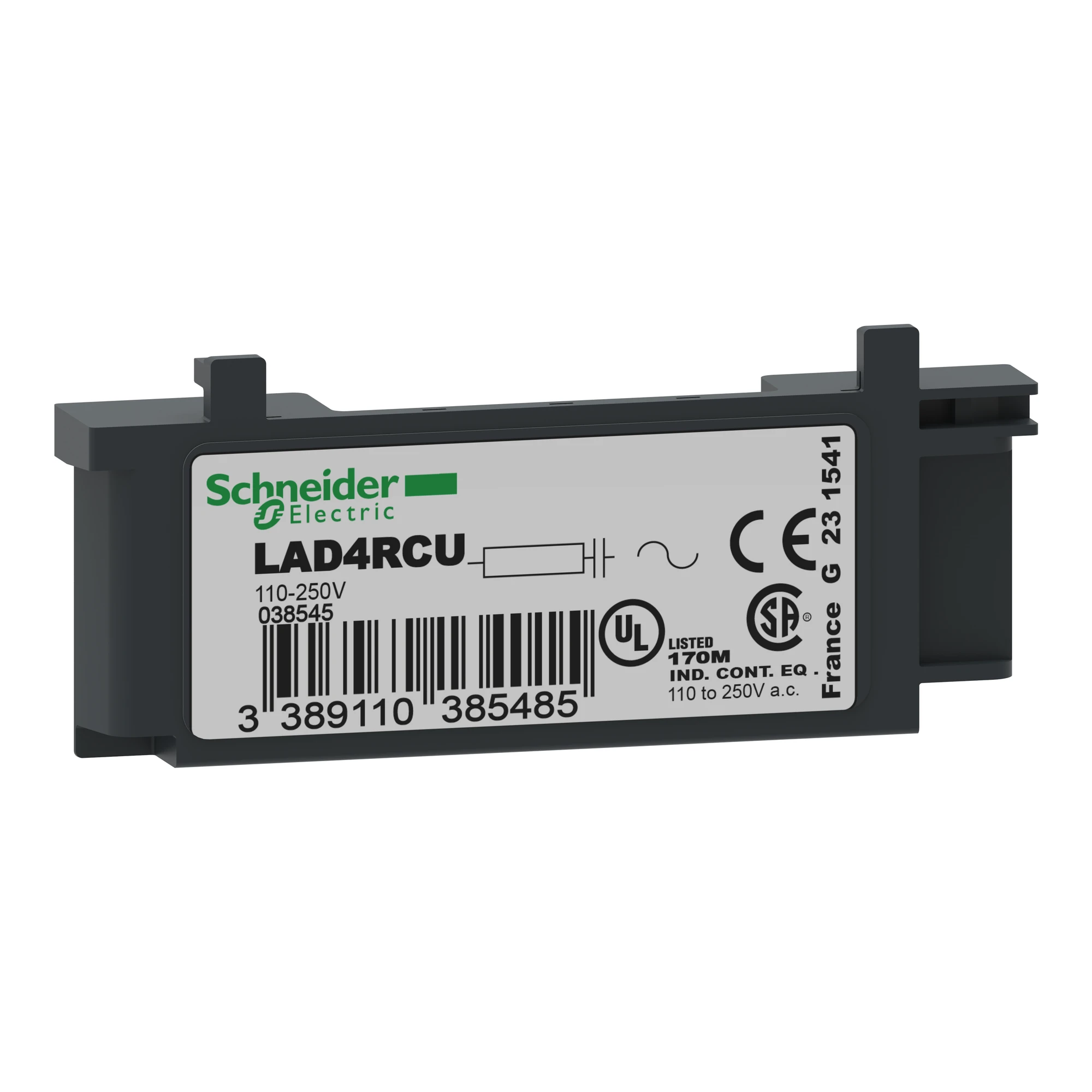 Schneider Electric LAD4RCU Wiring module, RC unit, 110-250V AC, for LC1D09-38 (img_001)