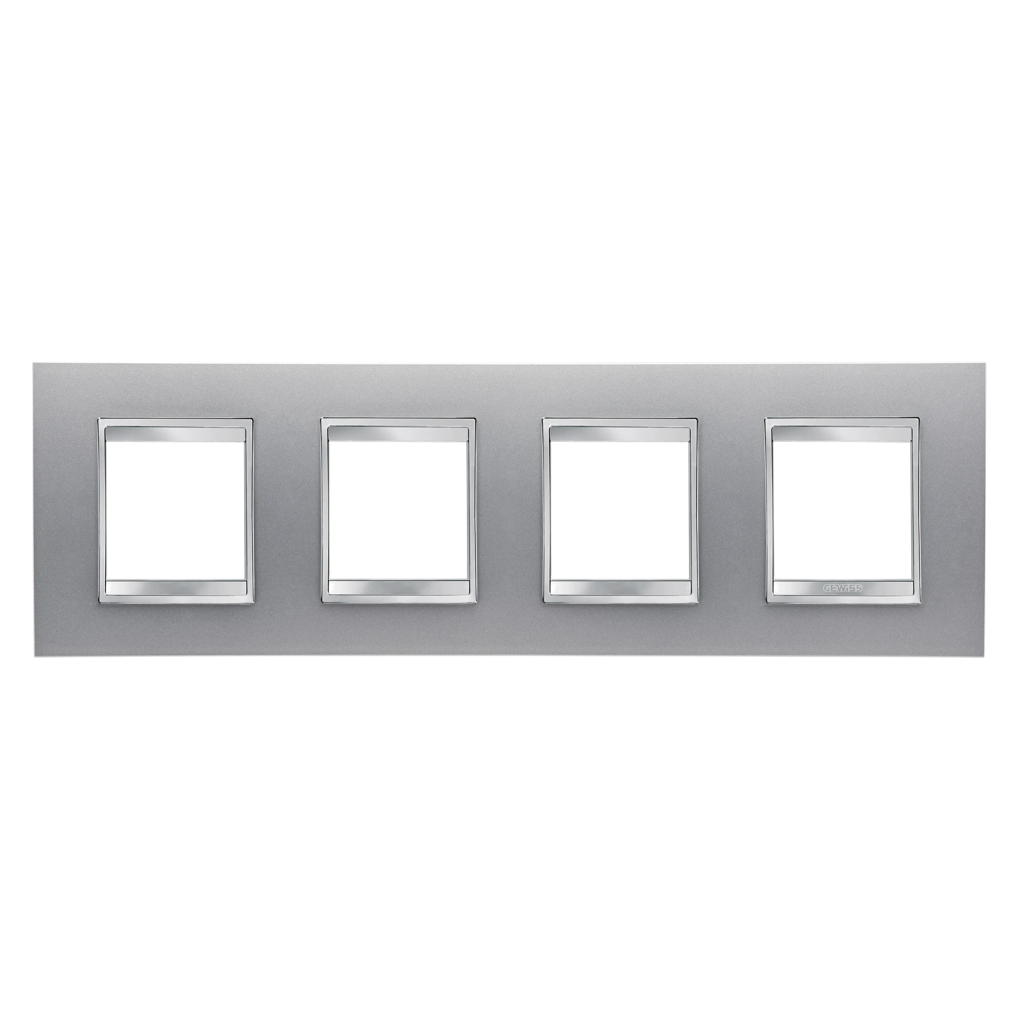 GEWISS GW16228VT LUX INTERNATIONAL PLATE - IN PAINTED TECHNOPOLYMER - 2+2+2+2 MODULES HORIZONTAL - TITANIUM - CHORUSMART (img_001) GEWISS GW16228VT LUX INTERNATIONAL PLATE - IN PAINTED TECHNOPOLYMER - 2+2+2+2 MODULES HORIZONTAL - TITANIUM - CHORUSMART (img_001)