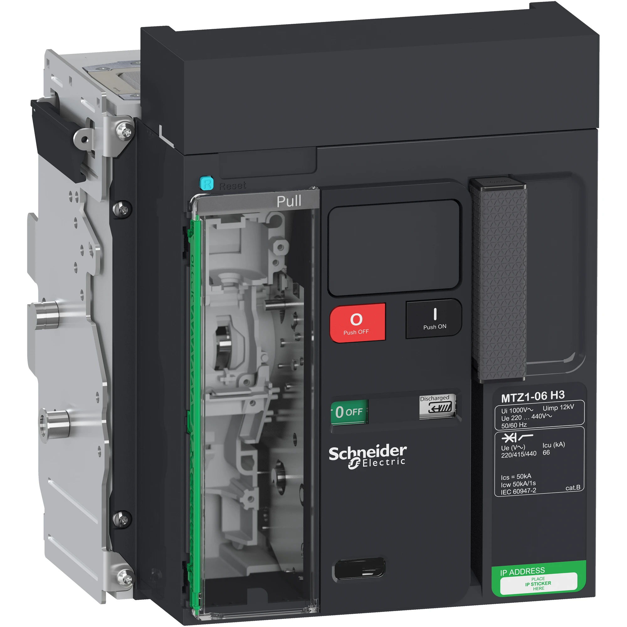 Schneider Electric LV846450 MasterPact MTZ1 630A H3 Icu=66kA/440V 3P Circuit Breaker Withdrawable Unit (img_001) Schneider Electric LV846450 MasterPact MTZ1 630A H3 Icu=66kA/440V 3P Circuit Breaker Withdrawable Unit (img_001)