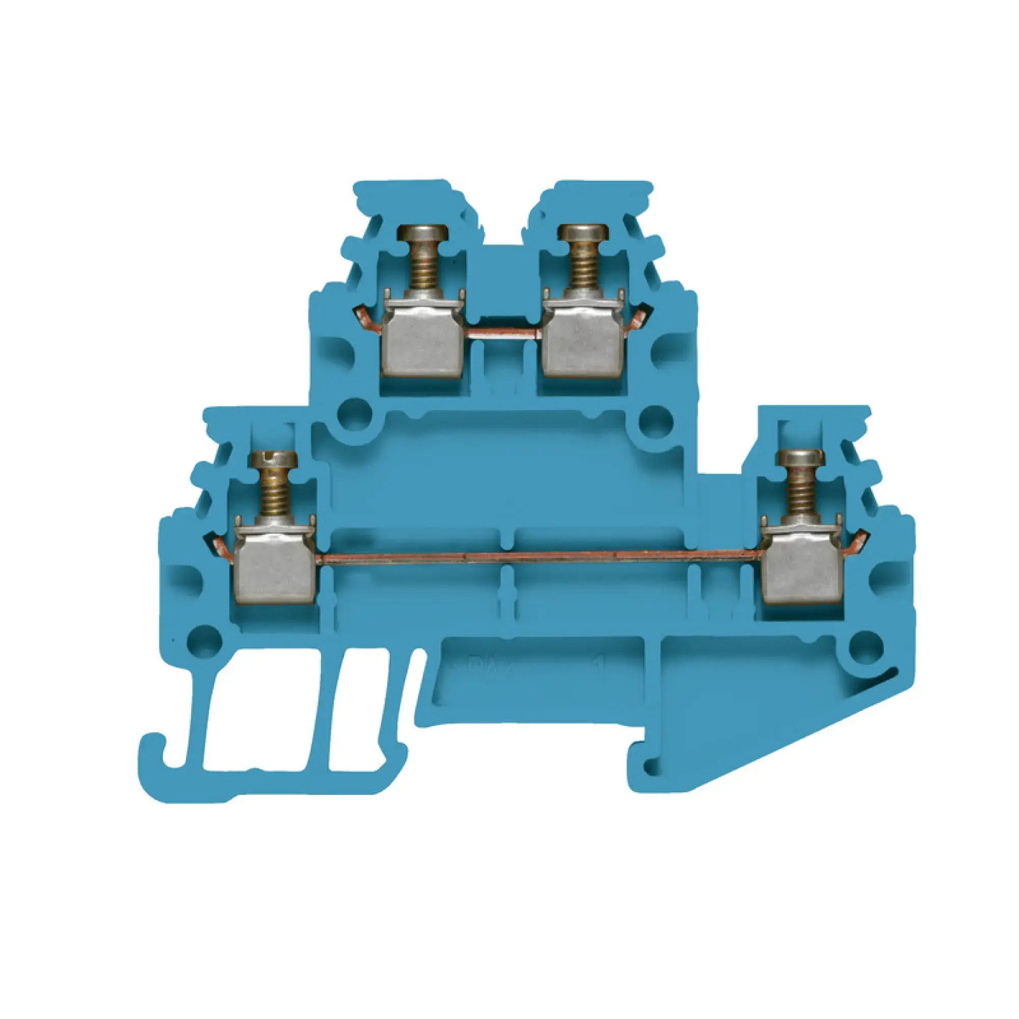 Weidmüller 1754180000 Multi-tier modular terminal, Screw connection, blue, 1.5 mm², 400 V, 400 V, Number of connections: 4, Number of levels: 2, TS 15, V-0, Wemid (img_001)