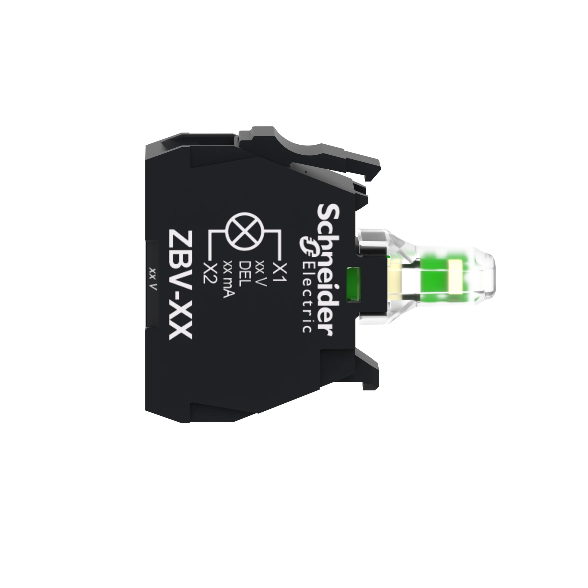 Schneider Electric ZBVGM1T Universal LED module incl. protective module, Harmony XB4 and XB5, 22mm, 30mm, white, screw terminal, 110-240V AC (img_004)