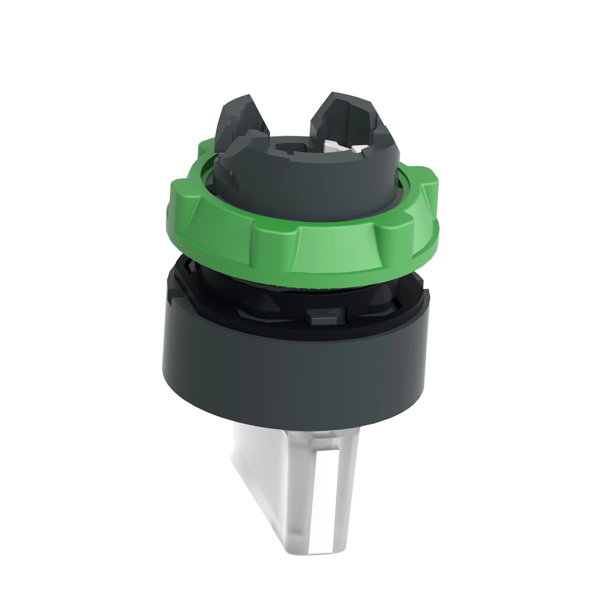 Schneider Electric ZB5AK1713 Illuminated selector switch, front element, Harmony XB5, plastic, 22mm, white, for universal LED, 3 positions, momentary left (img_008)