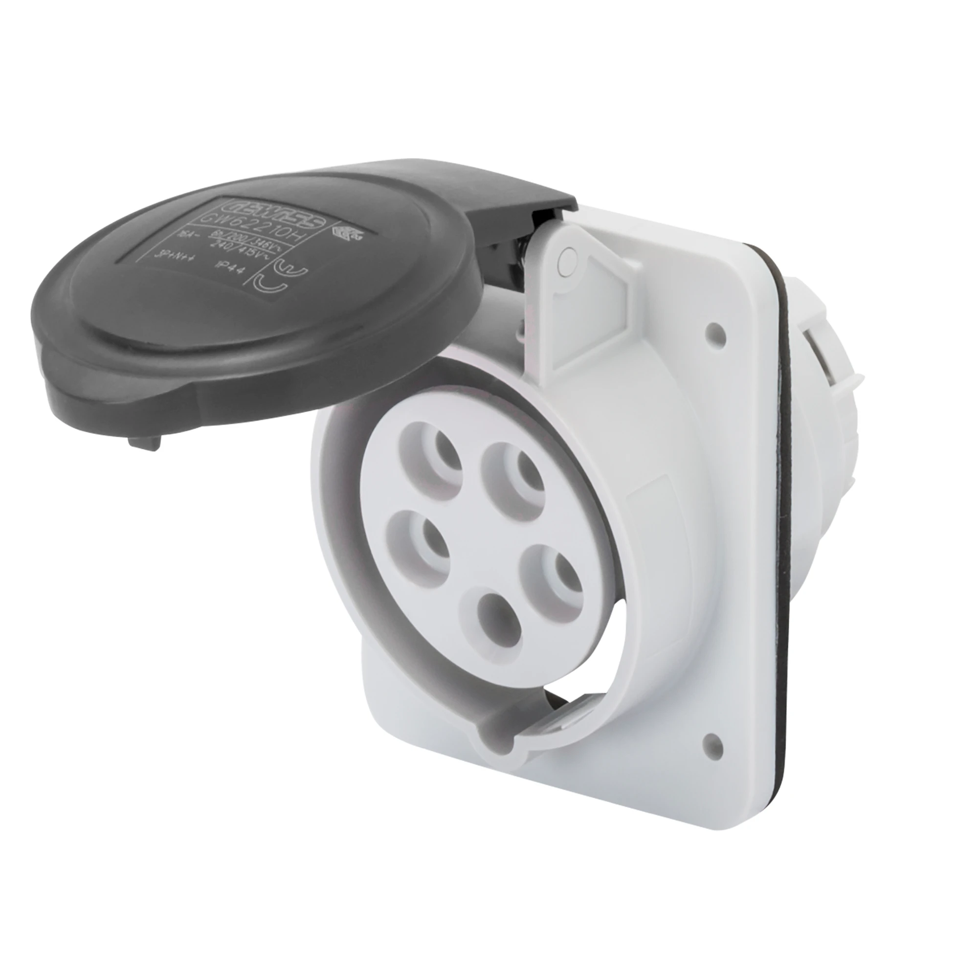 GEWISS GW62212H IEC Anbausteckdose 10° 500V 16A 5P 7H IP44 (img_001) GEWISS GW62212H IEC Anbausteckdose 10° 500V 16A 5P 7H IP44 (img_001)