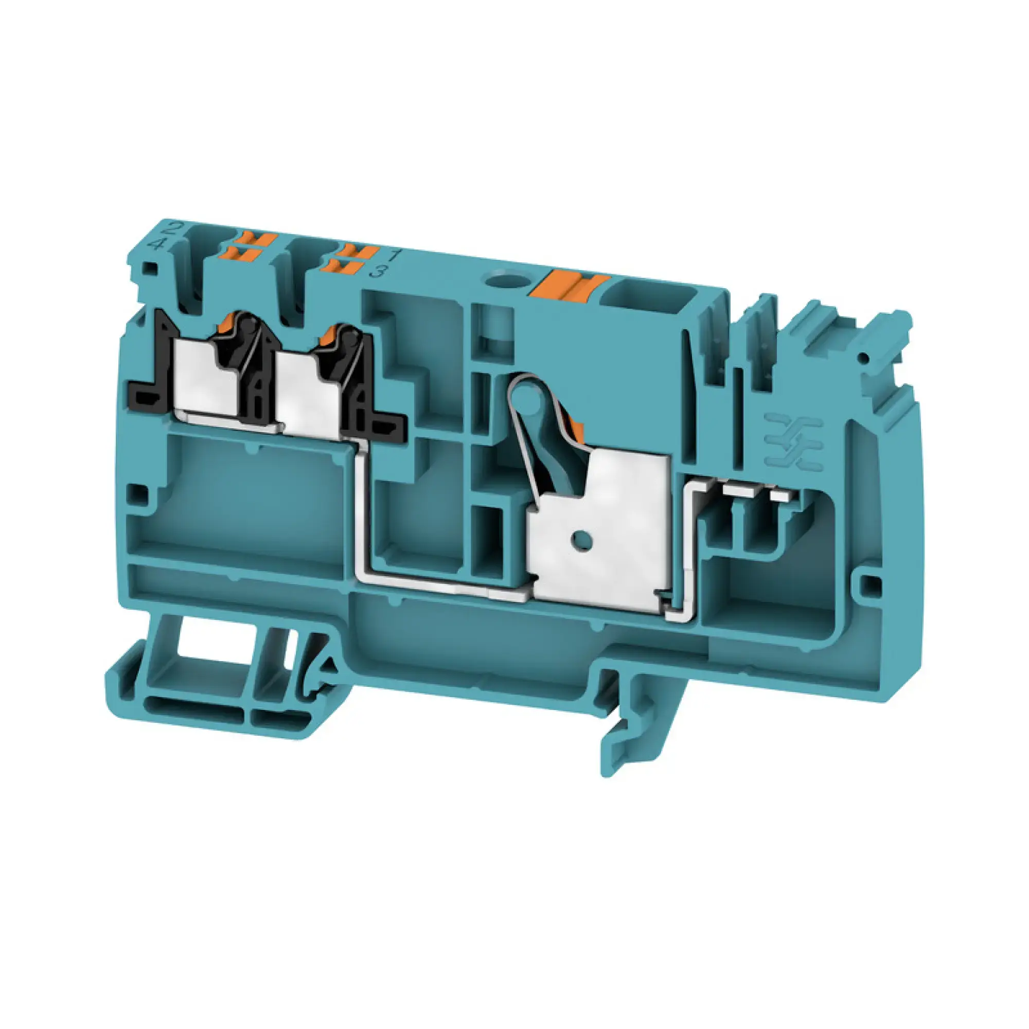 Weidmüller 2522850000 Supply terminal, PUSH IN, blue, 10 mm², 57 A, 800 V, Number of connections: 1, Number of levels: 1, TS 35, V-0, Wemid (img_001)