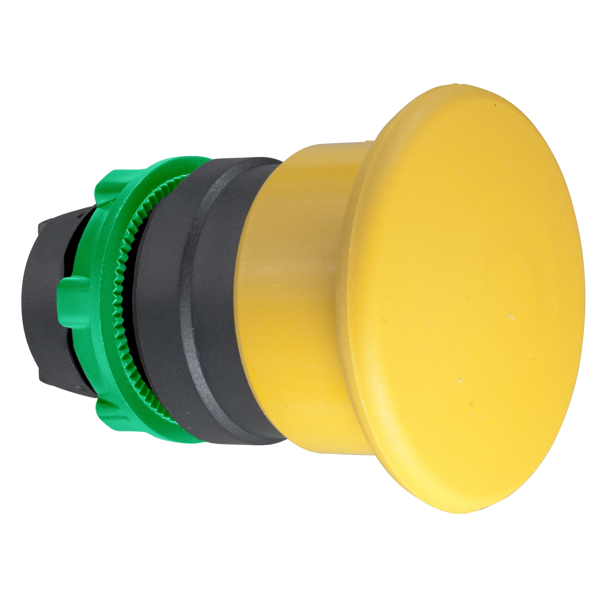 Schneider Electric ZB5AC5 Mushroom Pushbutton, Front Element, Harmony XB5, Plastic, 22mm, Yellow, Mushroom 40mm, Unlabeled, Momentary (img_001)