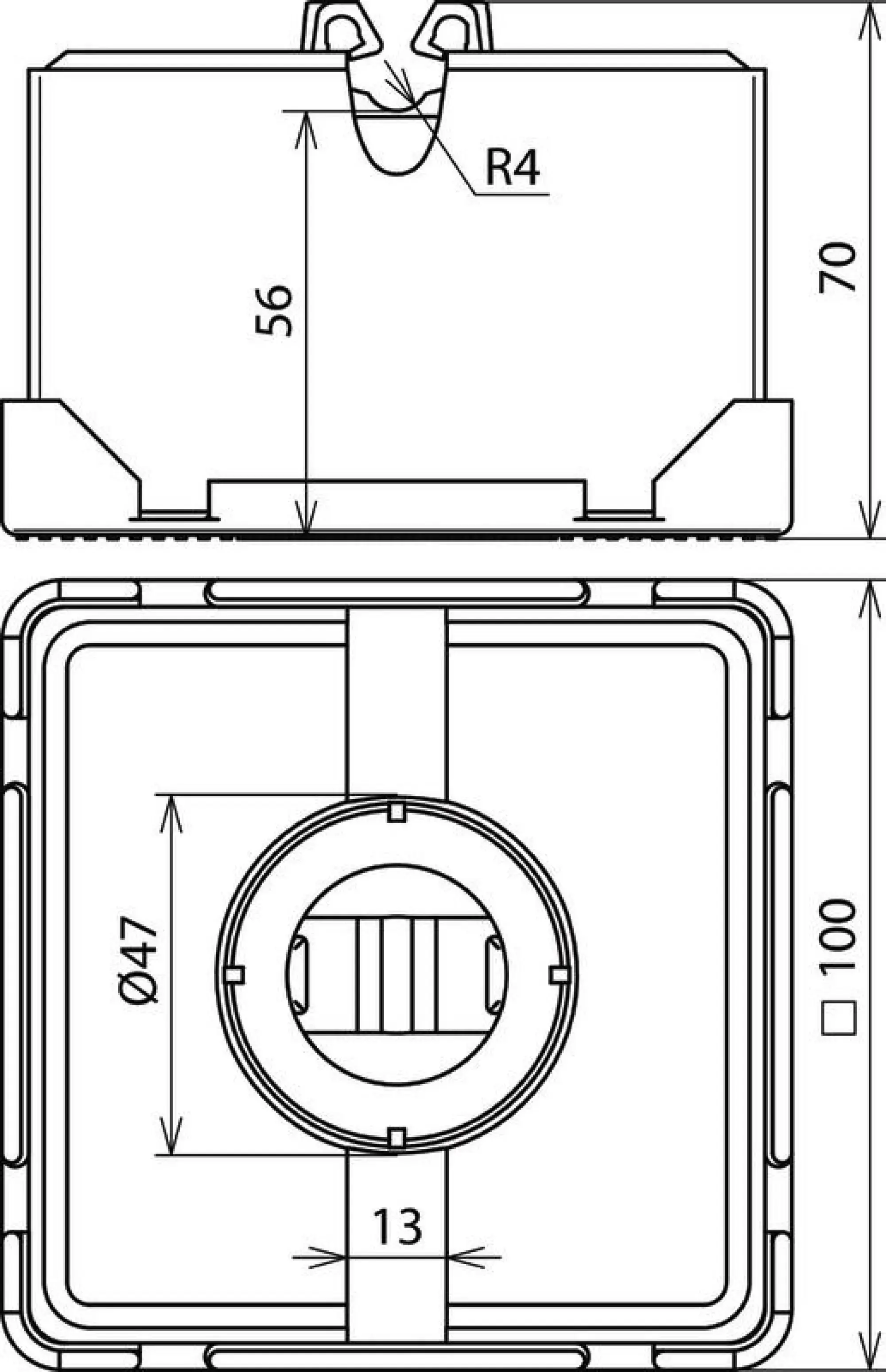 Dehn 253015 Roof cond. holder FB f. flat roofs w. block C35/45, single holder Rd 8mm (img_004)