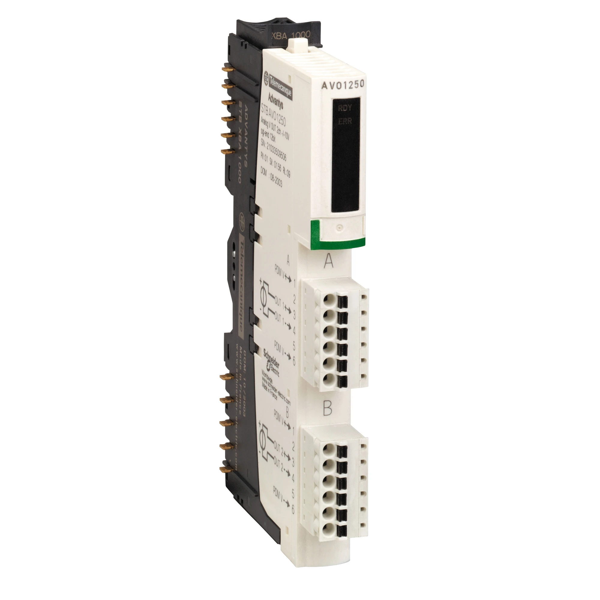 Schneider Electric STBAVO1250K Kit analog output module Standard STB, +/- 10 V, 2A, 12 Bit (img_001)