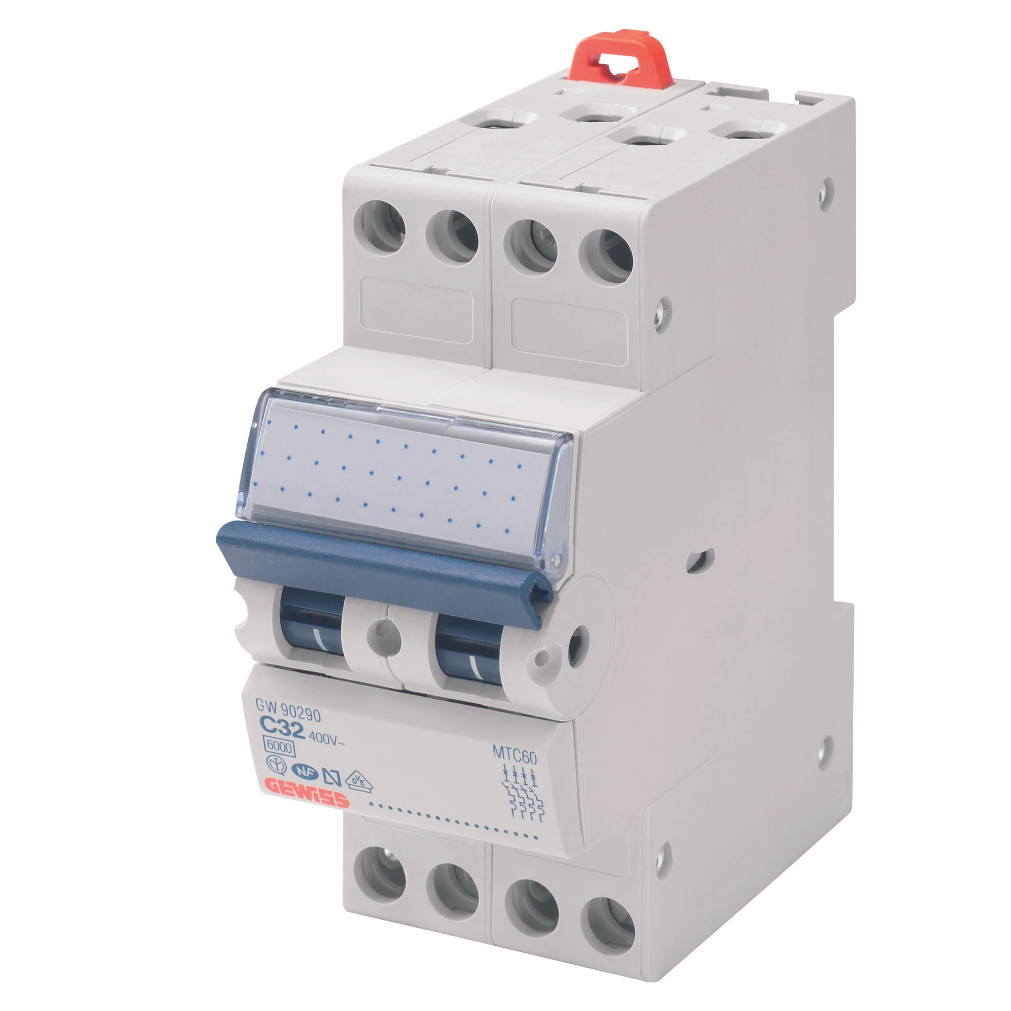 GEWISS GW90269 COMPACT MINIATURE CIRCUIT BREAKER - MTC 60 - 3P CHARACTERISTIC C 25A - 2MODULES (img_001)