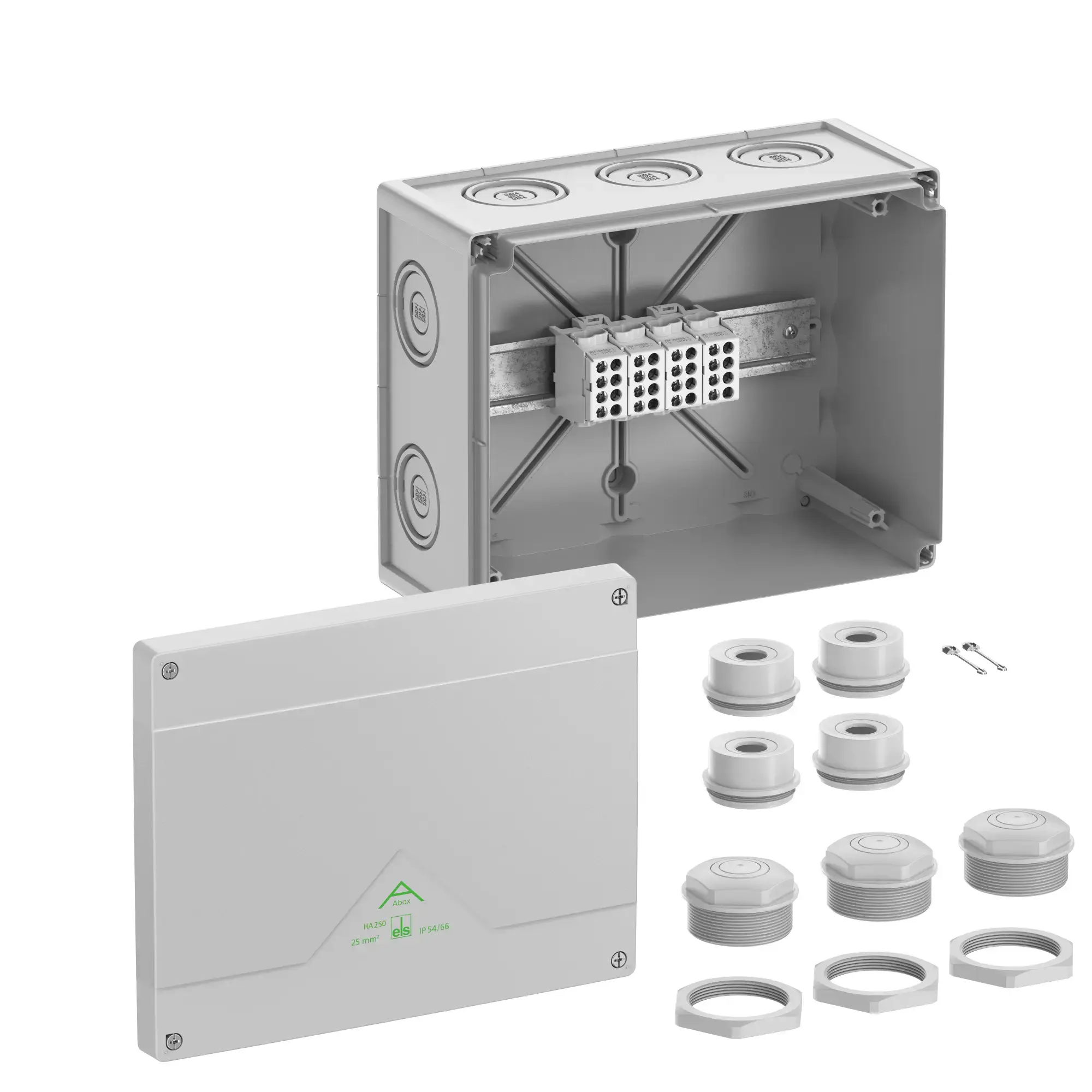 Spelsberg 48142501 Junction box, Type of protection IP54/IP66 , max. 25², Impact strength IK07, Protection class II, Ui 690V AC, Ui 690V DC, DLG, Halogen free (img_001) Spelsberg 48142501 Junction box, Type of protection IP54/IP66 , max. 25², Impact strength IK07, Protection class II, Ui 690V AC, Ui 690V DC, DLG, Halogen free (img_001)