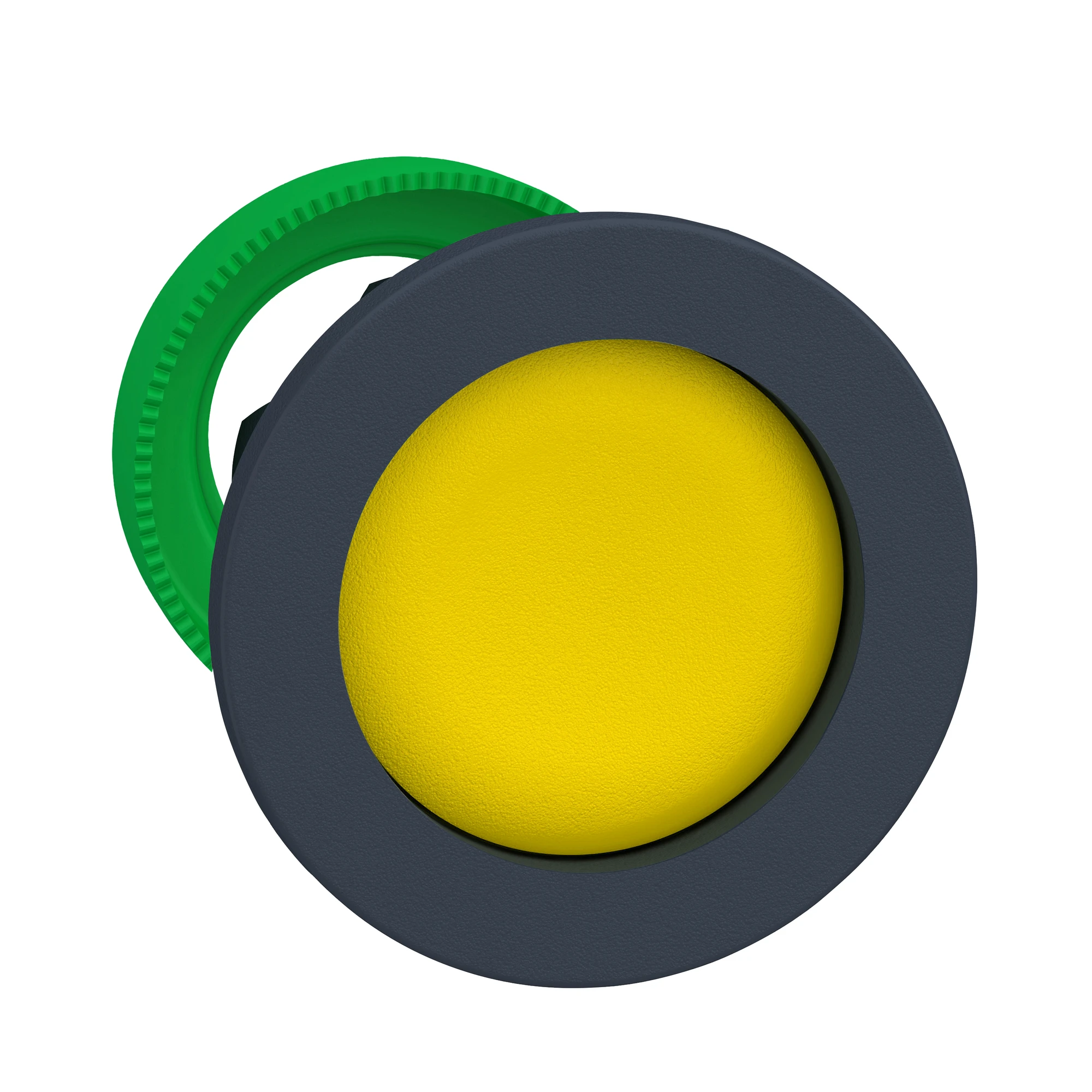 Schneider Electric ZB5FA56 Pushbutton, Front Element, Harmony XB5F, Plastic, 30mm, Yellow, Reset, Unmarked, Momentary (img_001)
