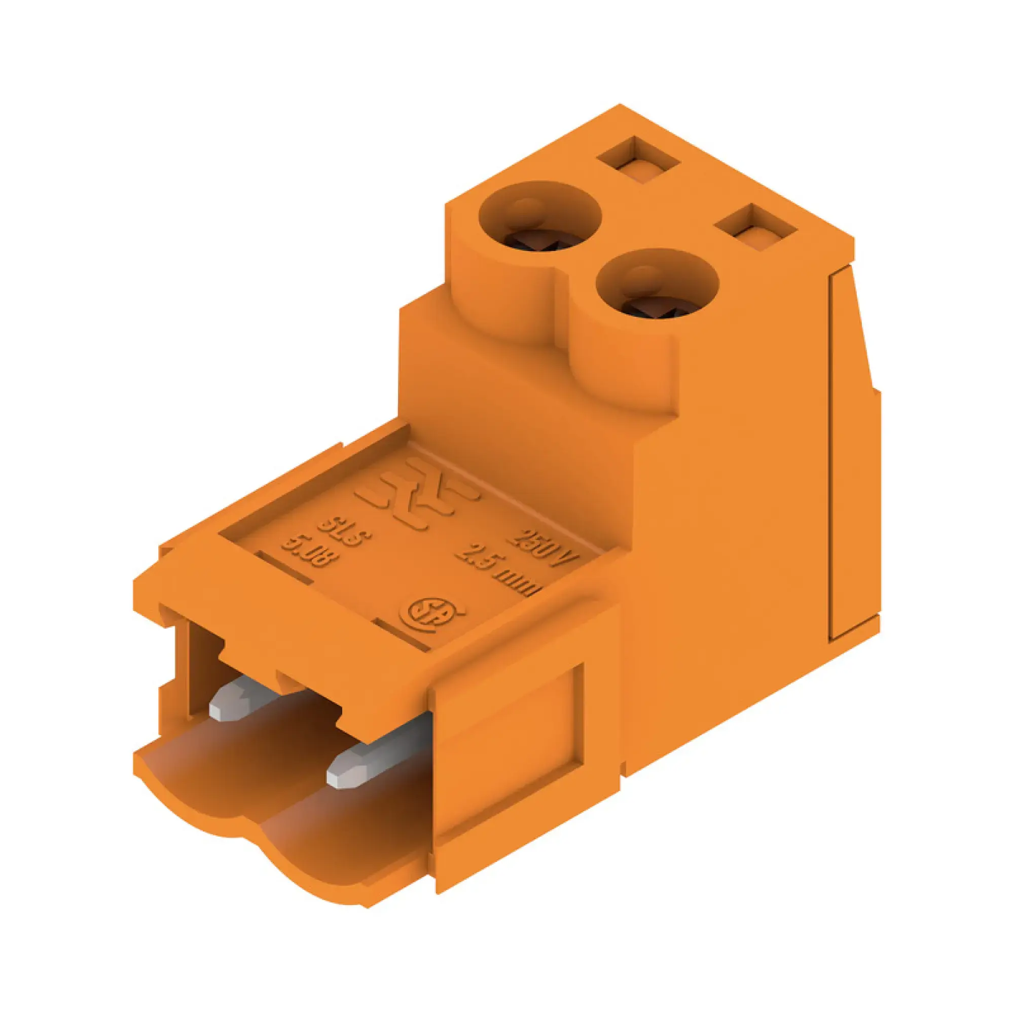 Weidmüller 1627240000 PCB connector (wire connection), 320 V, 21.5 A, Pitch in mm: 5.08, 3.31 mm², Number of poles: 2, Clamping yoke connection, Box (img_001)