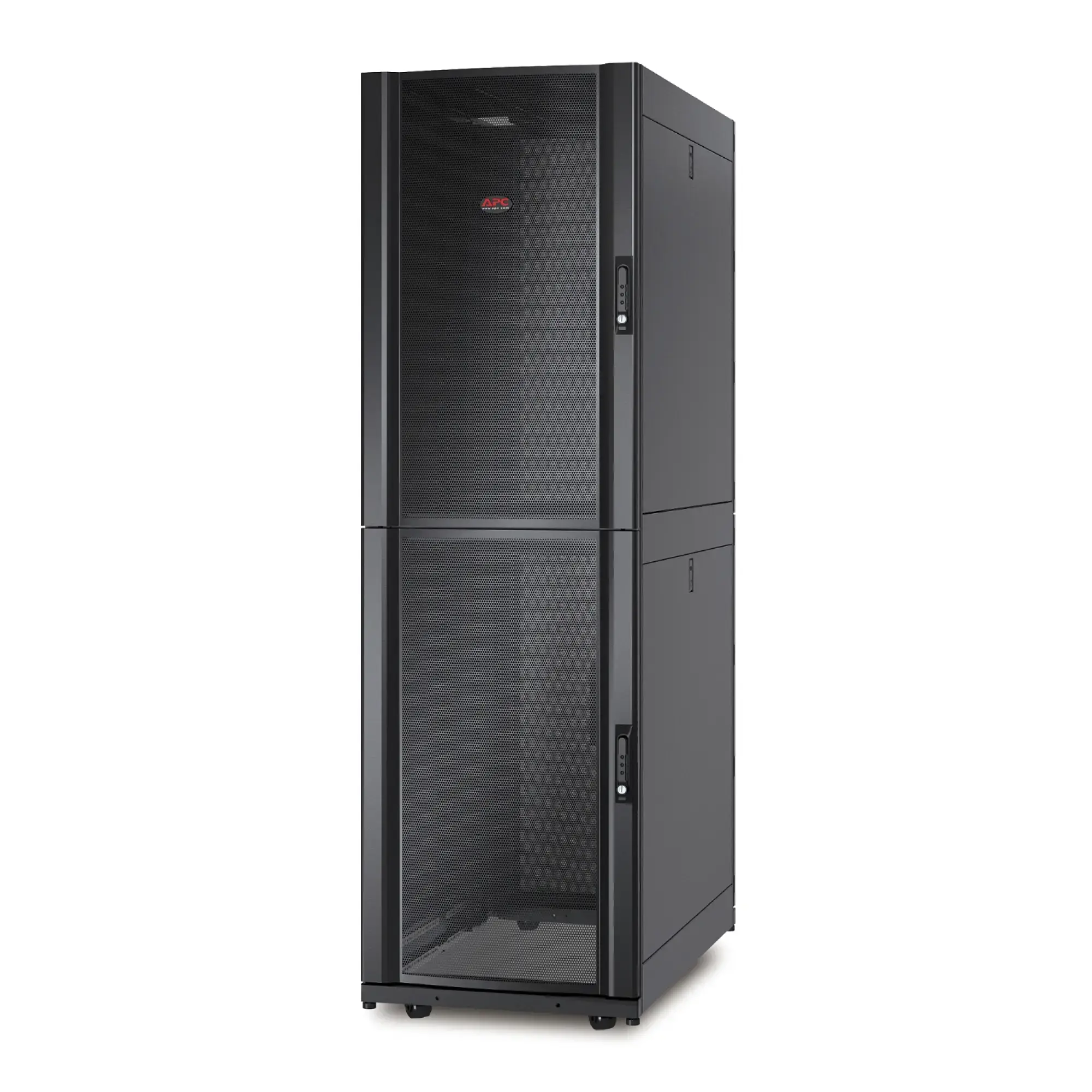 APC AR3200 NetShelter SX Colocation 2 x 20 U, 600 mm breites x 1070 mm tiefes Gehäuse mit schwarzen Seiten (img_002) APC AR3200 NetShelter SX Colocation 2 x 20 U, 600 mm breites x 1070 mm tiefes Gehäuse mit schwarzen Seiten (img_002)