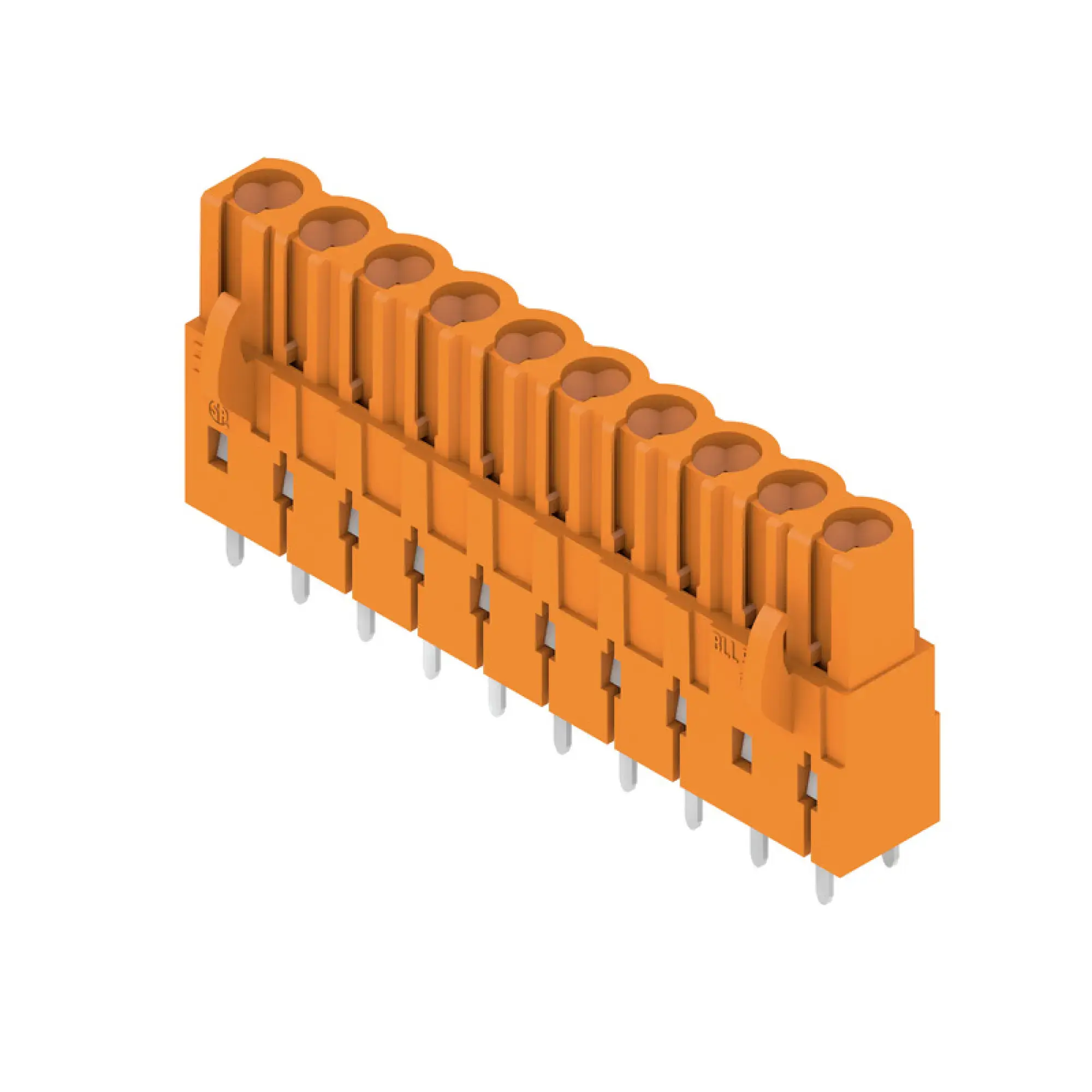Weidmüller 1630790000 PCB connector (board connection), 320 V, 23 A, Pitch in mm: 5.08, Number of poles: 10, THT solder connection, Box (img_001)