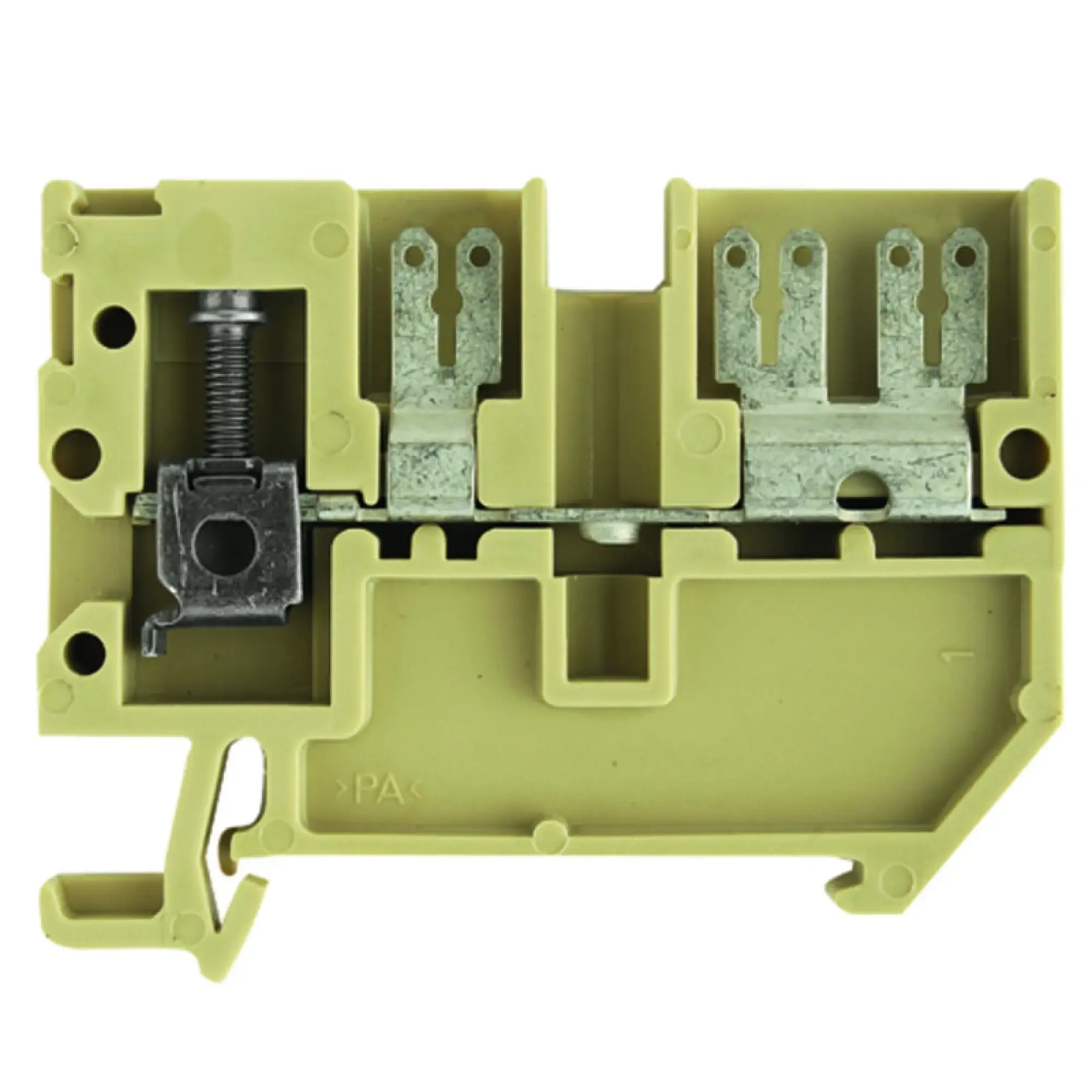 Weidmüller 0664960000 Feed-through terminal block, Screw connection, beige / yellow, 4 mm², 20 A, 500 V, Number of connections: 1 (img_001)