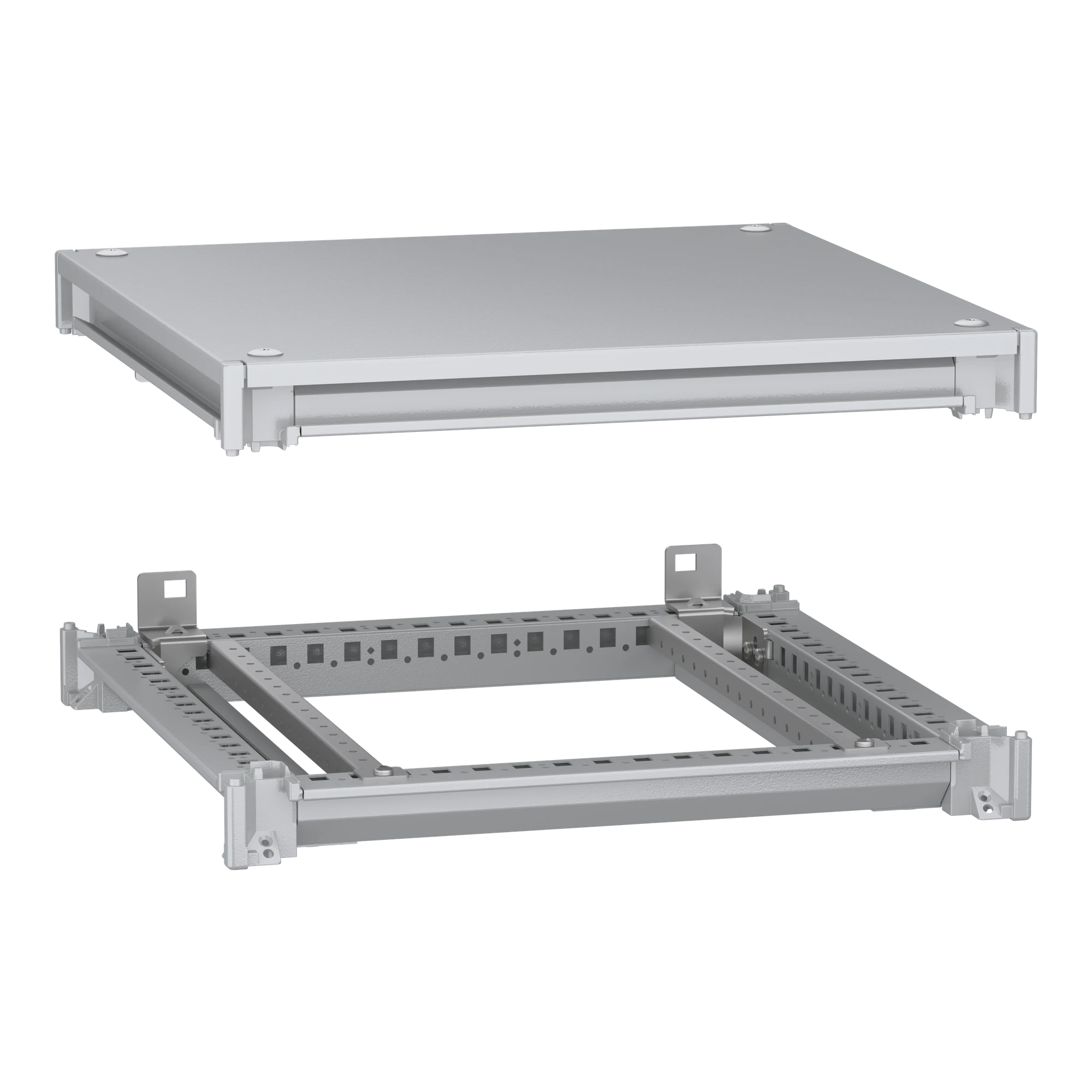 Schneider Electric NSYSFNC55 Lower and upper frame, PanelSeT SFN, for electrical enclosures W 500 x D 500 mm, including roof (img_001)