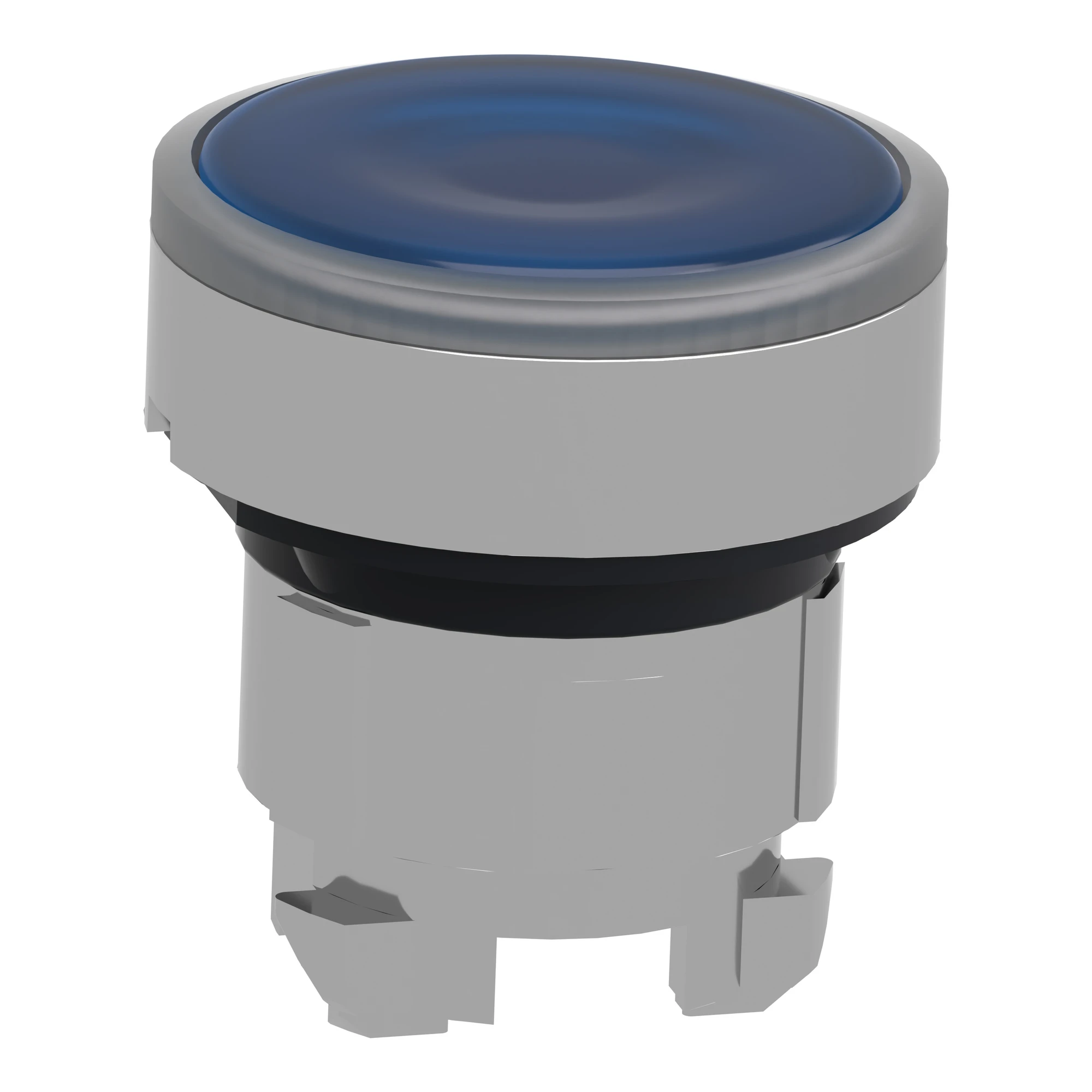Schneider Electric ZB4BW36 Illuminated pushbutton, front element, Harmony XB4, metal, 22mm, blue, unmarked, momentary, smooth dome, BA9s (img_004)