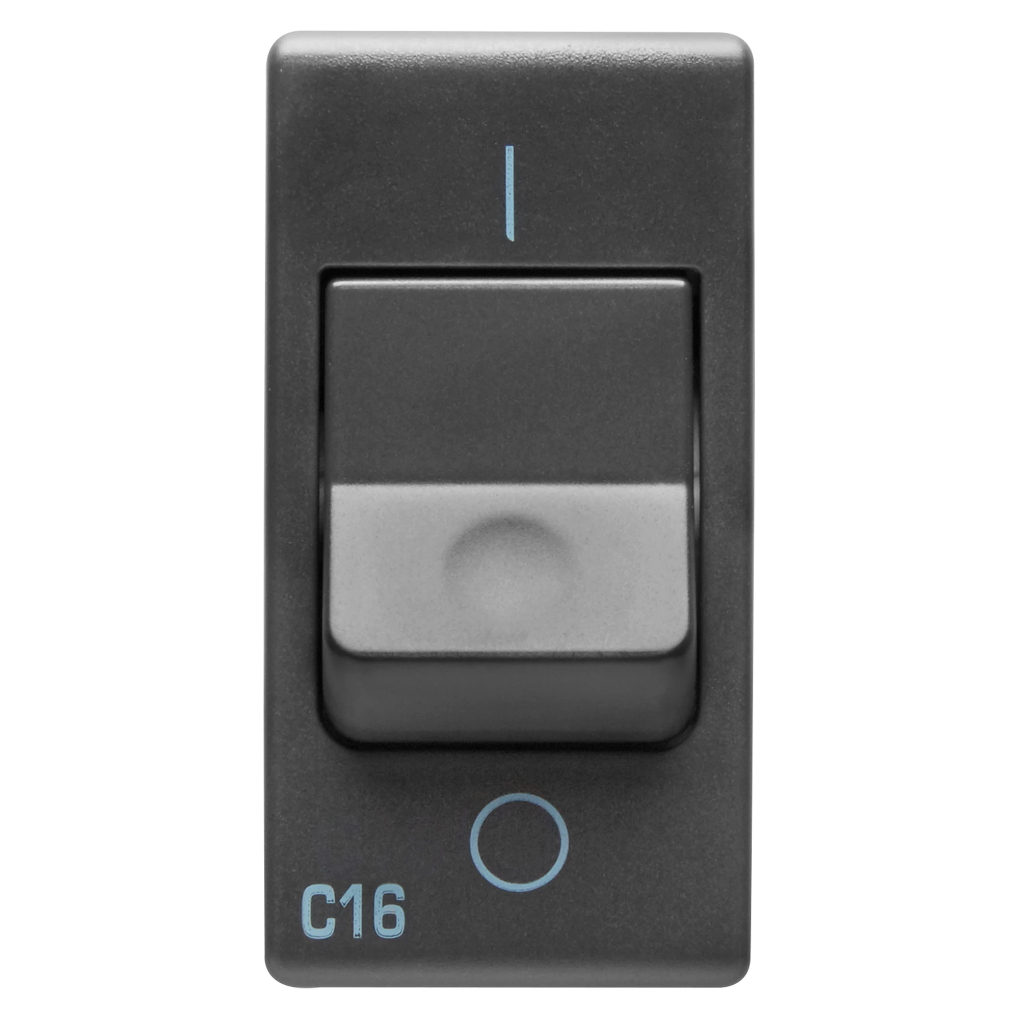 GEWISS GW21436 MINIATURE CIRCUIT BREAKER 230V ac - 1P+N 16A 3kA CHARACTERISTIC C - 1 MODULE - SYSTEM BLACK (img_001)