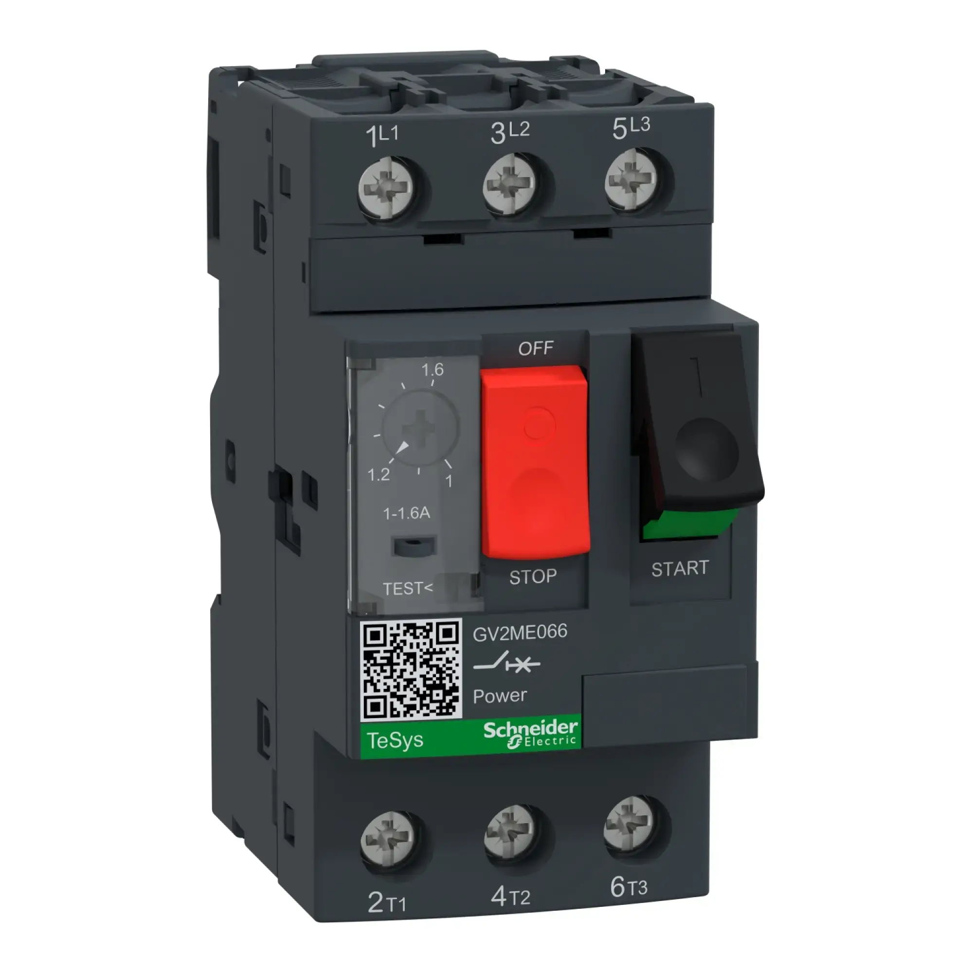 Schneider Electric GV2ME066 Motor Protection Circuit Breaker GV2-ME, 1-1.6A, 3p 3d, Thermal-magnetic Trip (img_005) Schneider Electric GV2ME066 Motor Protection Circuit Breaker GV2-ME, 1-1.6A, 3p 3d, Thermal-magnetic Trip (img_005)