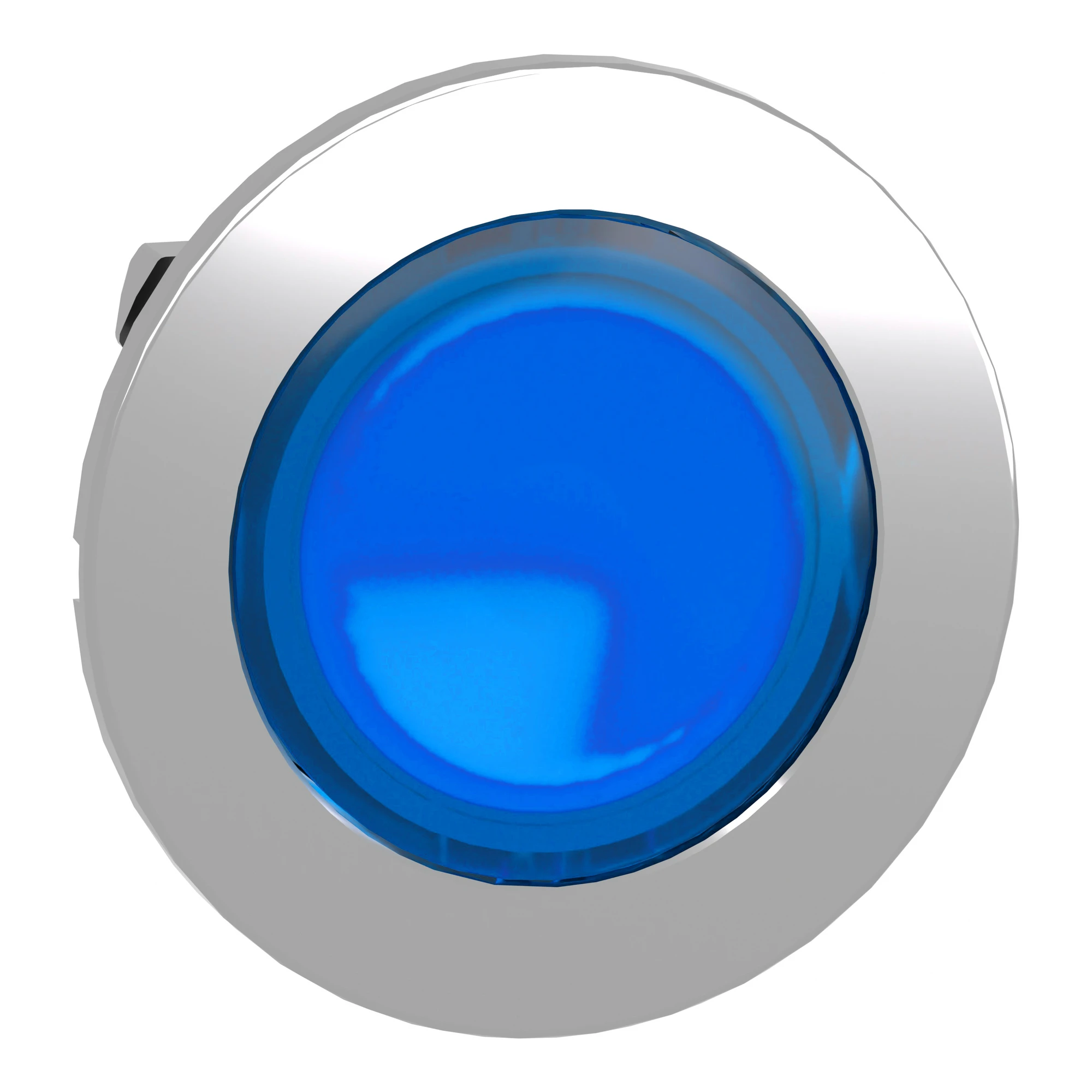 Schneider Electric ZB4FA68 Illuminated push button, front element, Harmony XB4F, Metal, 30mm, blue, for universal LED, for insert label (img_001)