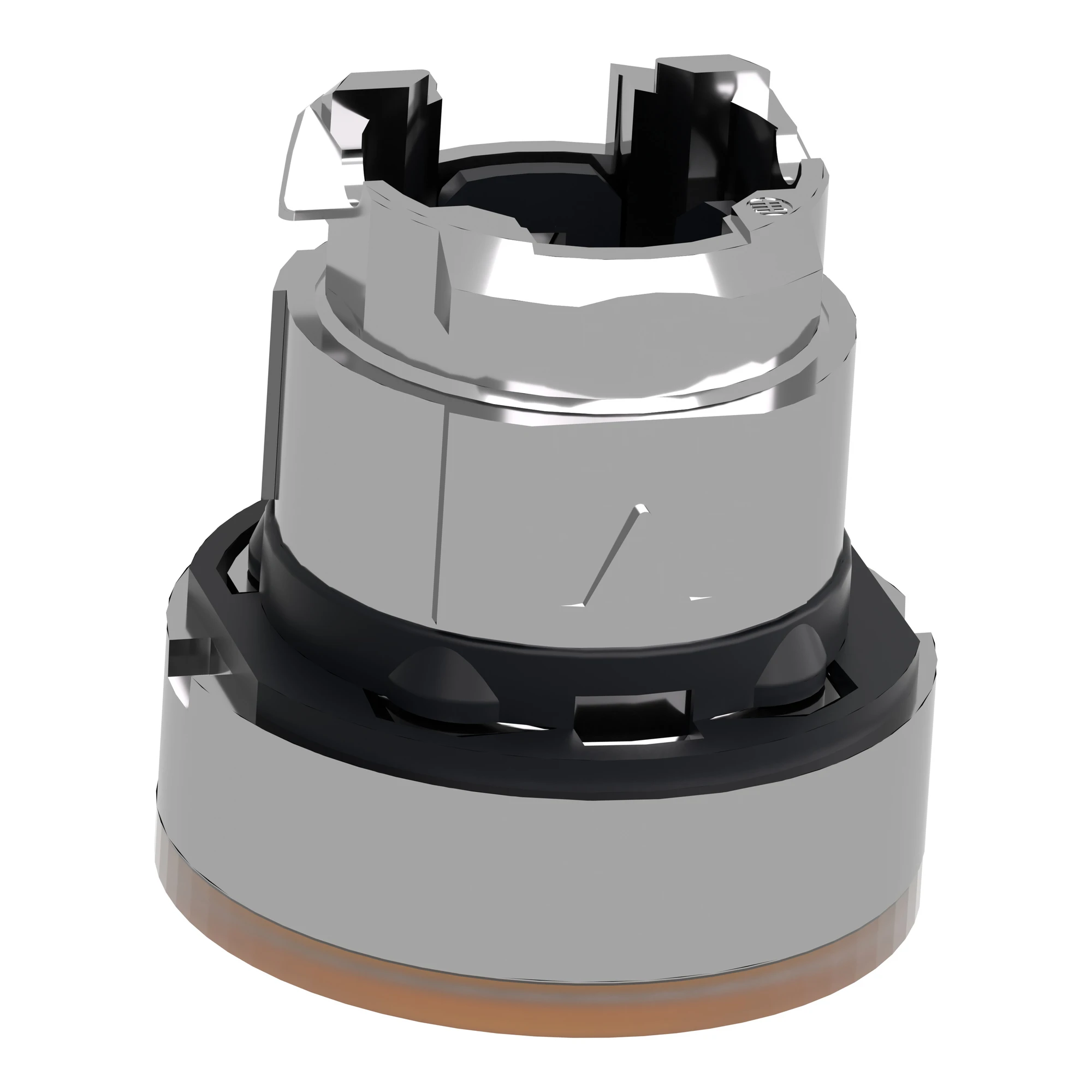 Schneider Electric ZB4BW353S Illuminated push-button, front element, Harmony XB4, metal, 22mm, orange, unlabelled, grooved, for universal LED (img_005)