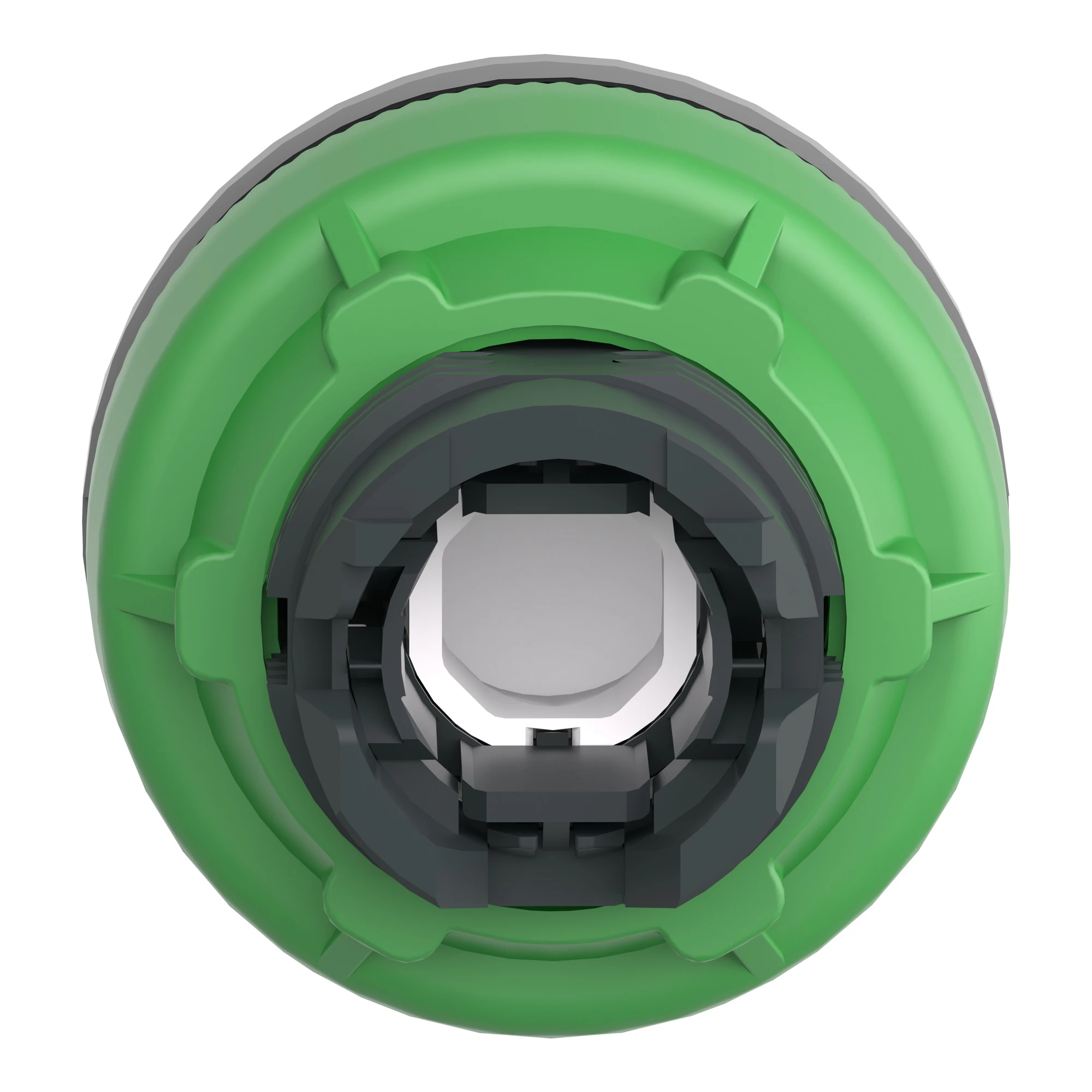 Schneider Electric ZB5FH13C0 Illuminated push button, front element, Harmony XB5F, plastic, 30mm, light grey, white, protruding, unlabelled, latching (img_002)