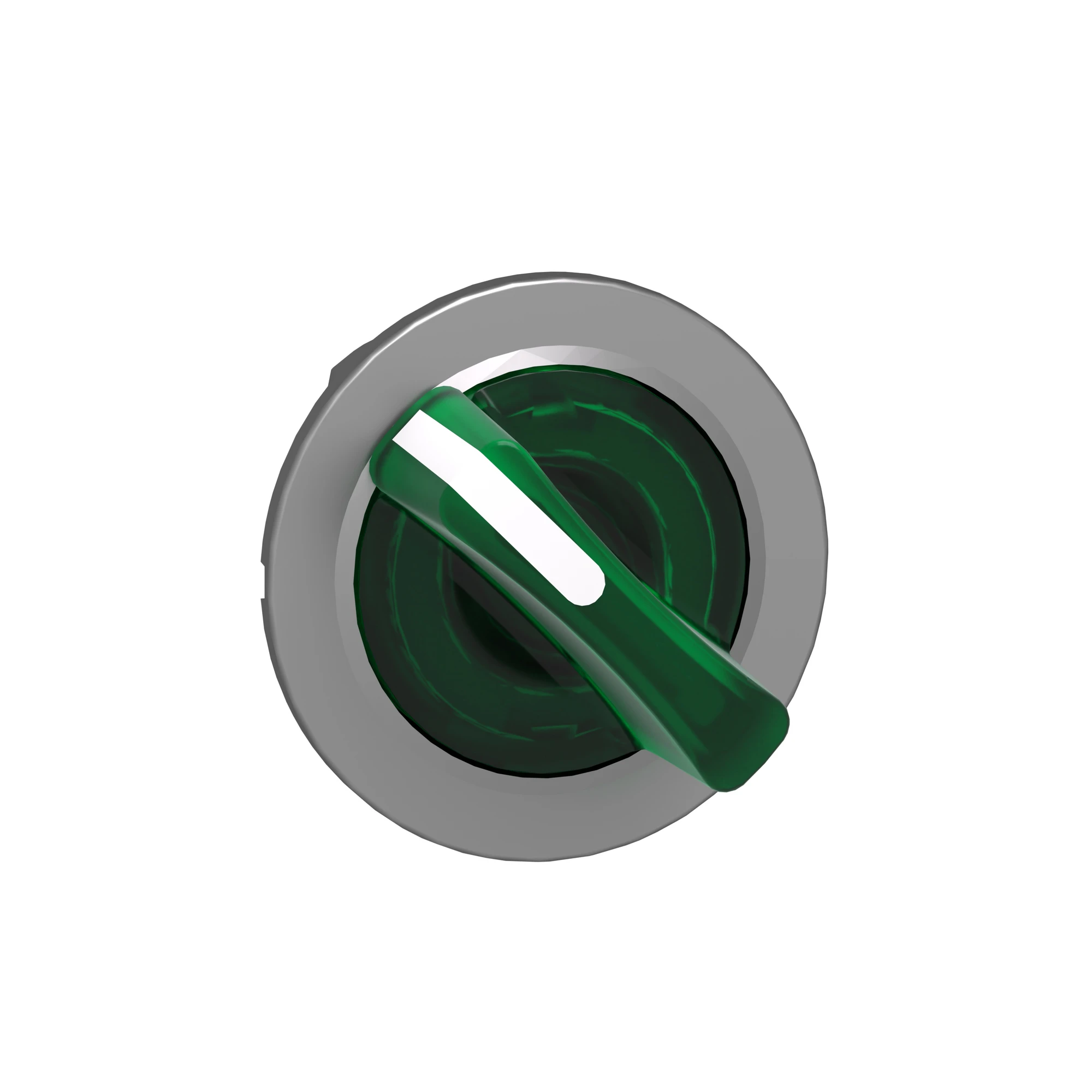 Schneider Electric ZB4FK1233 Illuminated Selector Switch, Front Element, Harmony XB4F, Metal, 30mm, Green, for Universal LED, 2 Positions, Latching (img_003)