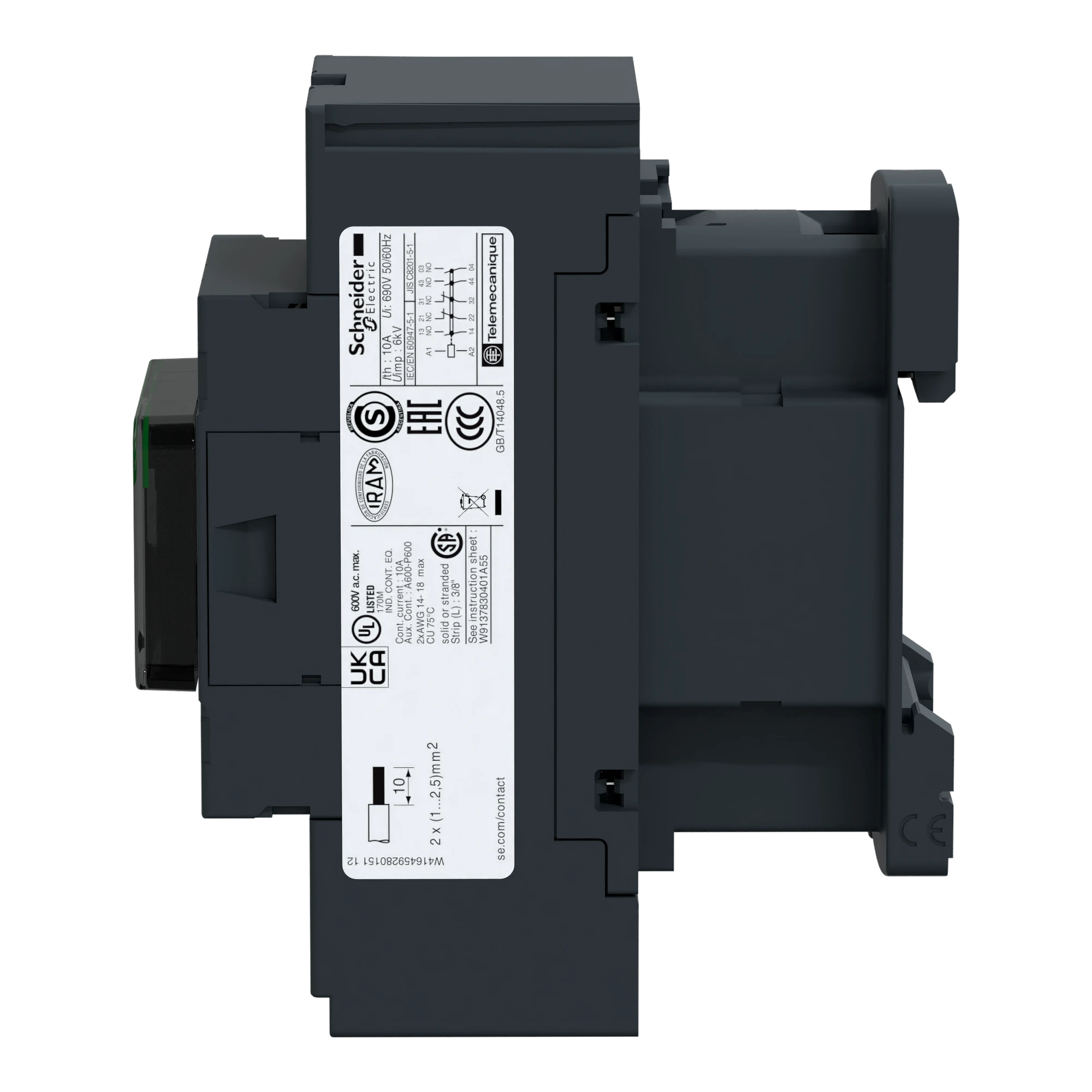 Schneider Electric CAD503BL Auxiliary Contactor, 5S, 24V DC, Low Power Consumption (img_004)