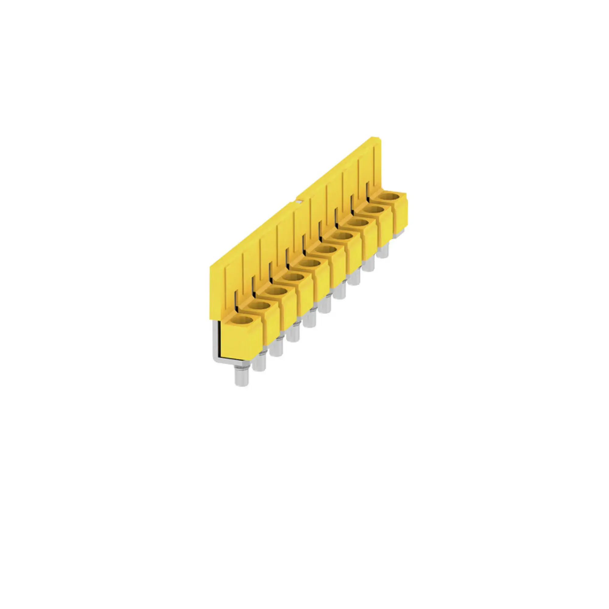 Weidmüller 1052260000 Cross-connector (terminal), when screwed in, yellow, 57 A, Number of poles: 10, Pitch in mm: 8.00, Insulated: Yes, Width: 7.6 mm (img_001) Weidmüller 1052260000 Cross-connector (terminal), when screwed in, yellow, 57 A, Number of poles: 10, Pitch in mm: 8.00, Insulated: Yes, Width: 7.6 mm (img_001)