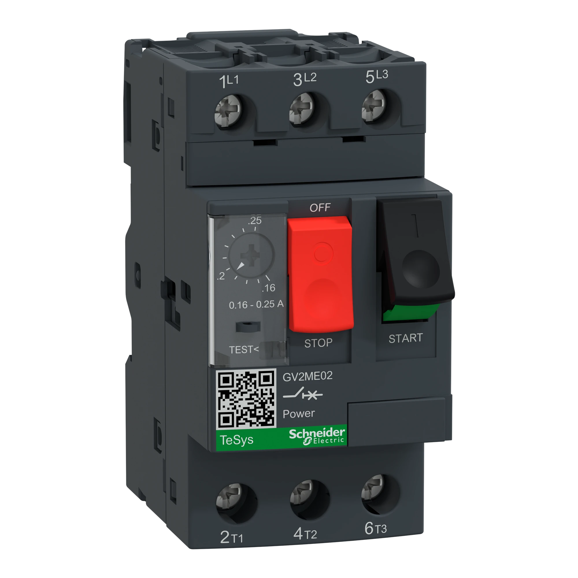 Schneider Electric GV2ME02 Motor protection circuit breaker, 3p, 0.16-0.25A, push-button operation, screw connection (img_001) Schneider Electric GV2ME02 Motor protection circuit breaker, 3p, 0.16-0.25A, push-button operation, screw connection (img_001)