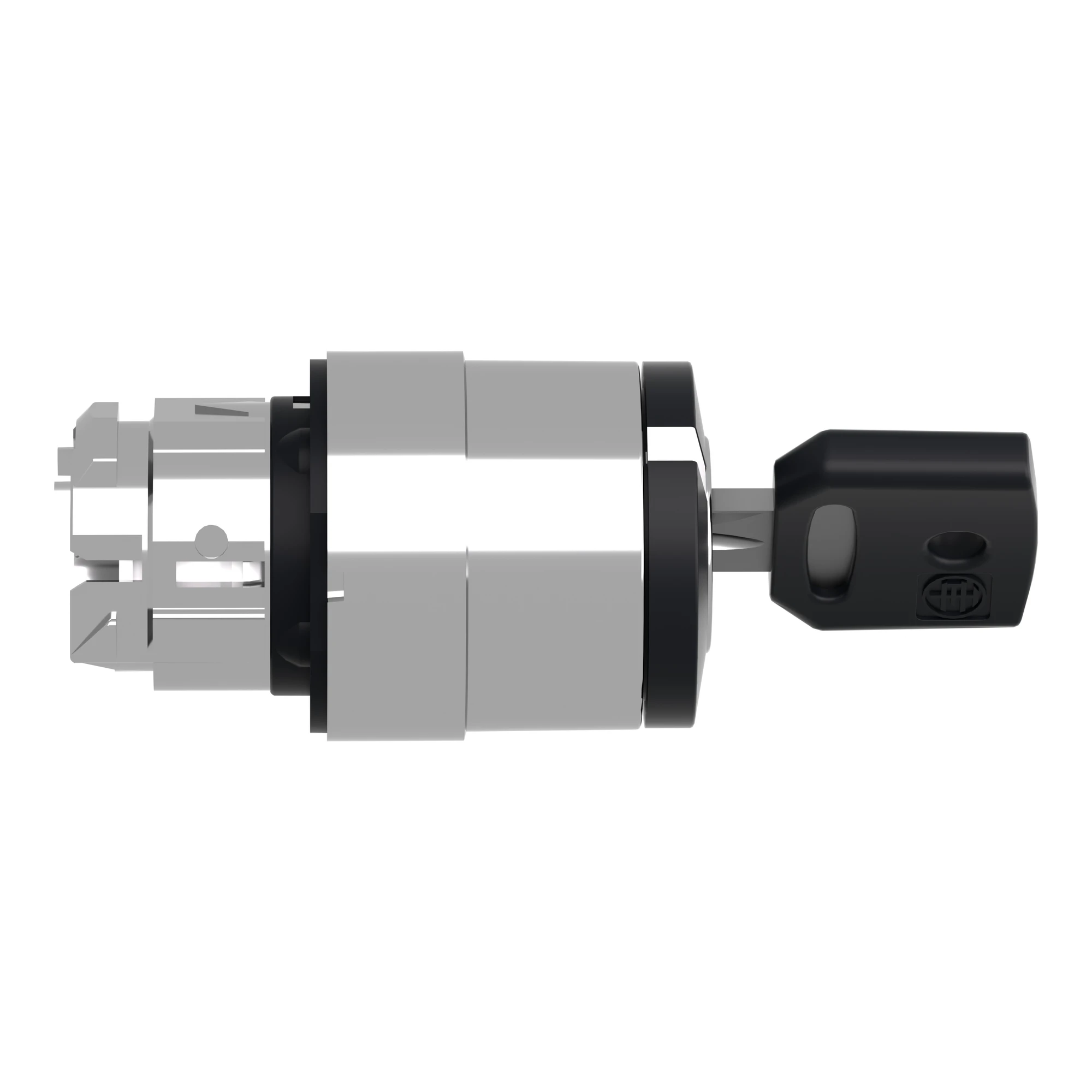 Schneider Electric ZB4BG2F015 Key Switch, Front Element, Harmony XB4, Metal, 22mm, Black, 2 Positions, Latching, F015 (img_003)