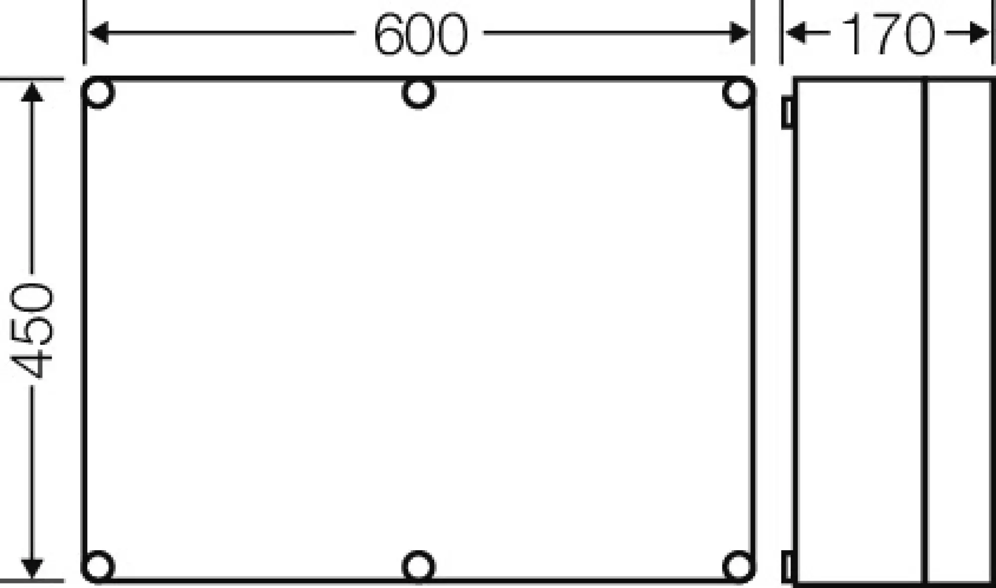 Hensel 20001318 Mi-Leergehäuse, Einbaumaße 575x425x146mm, nicht durchsicht. Deckel Mi 0601 (img_002)