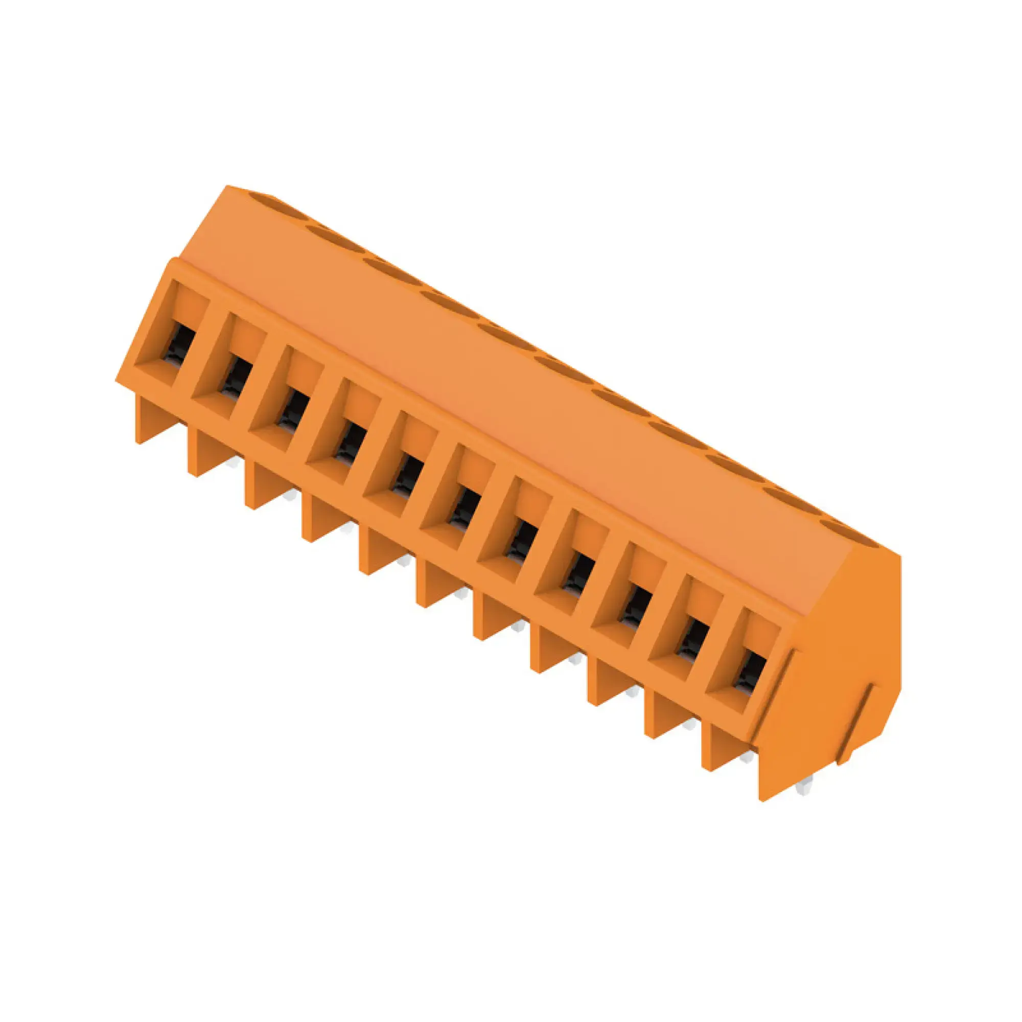 Weidmüller 1845460000 PCB terminal, 320 V, 17.5 A, Pitch in mm: 5.00, 2.5 mm², Number of poles: 11, Clamping yoke connection, THT solder connection, 135°, Box (img_001)
