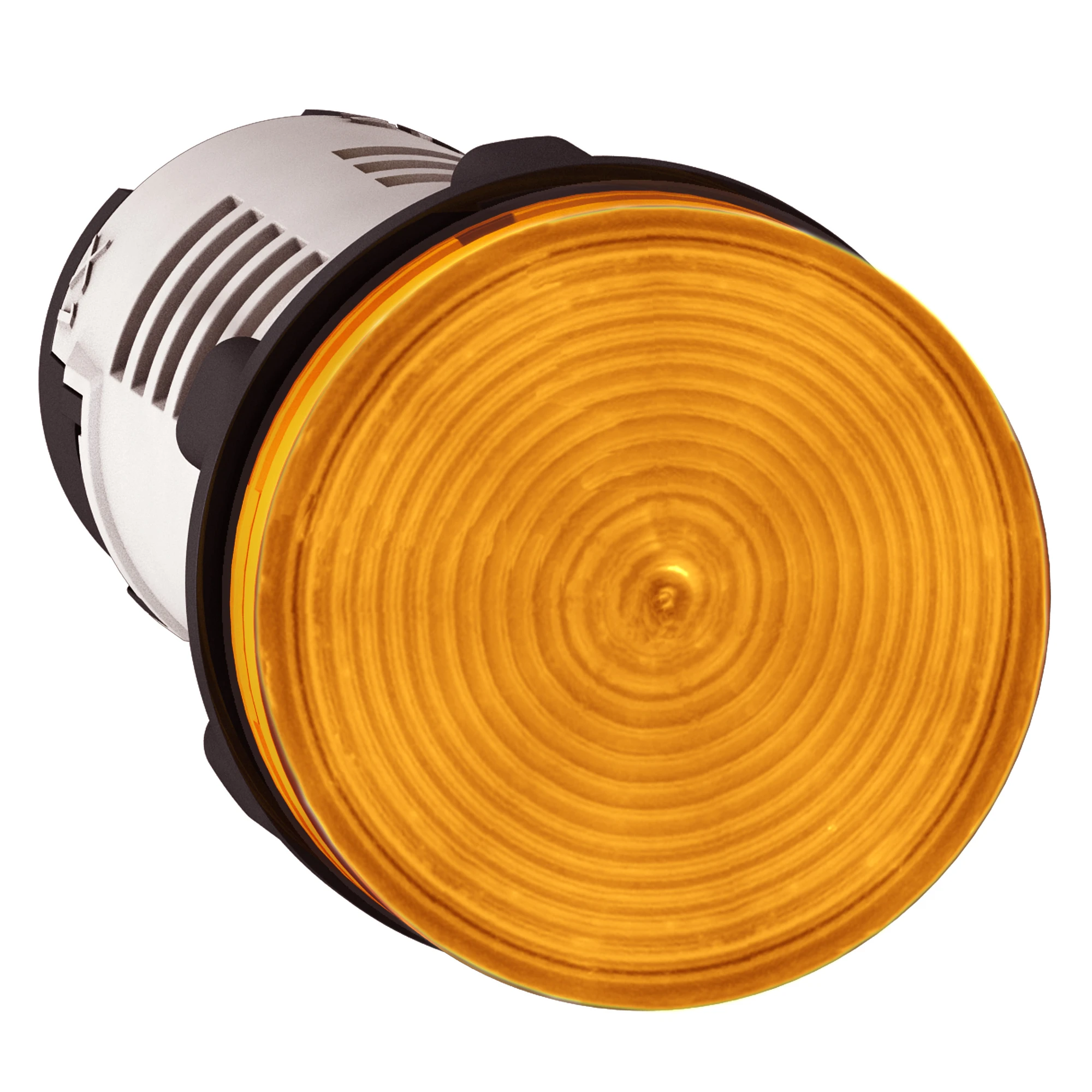 Schneider Electric XB7EV08GP Indicator Light, Harmony XB7, Monoblock, Plastic, Ø22mm, Orange, Integrated LED, 120V AC, Screw Terminal (img_001)