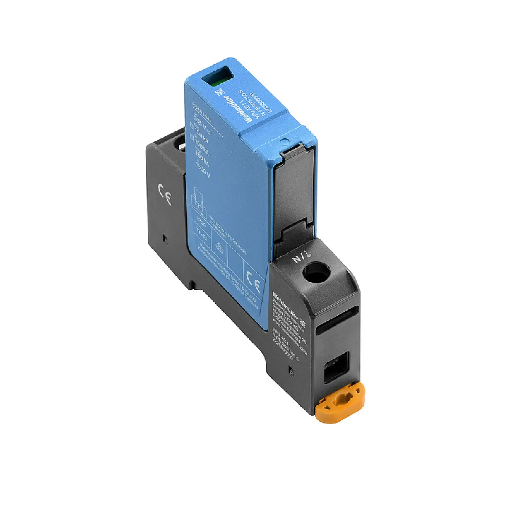 Weidmüller 2726800000 Surge voltage arrester (power supply systems), Surge protection, Type I + II, Low voltage network: Single-phase, TN, TT only for N-PE, I, II, III, IV (img_001) Weidmüller 2726800000 Surge voltage arrester (power supply systems), Surge protection, Type I + II, Low voltage network: Single-phase, TN, TT only for N-PE, I, II, III, IV (img_001)
