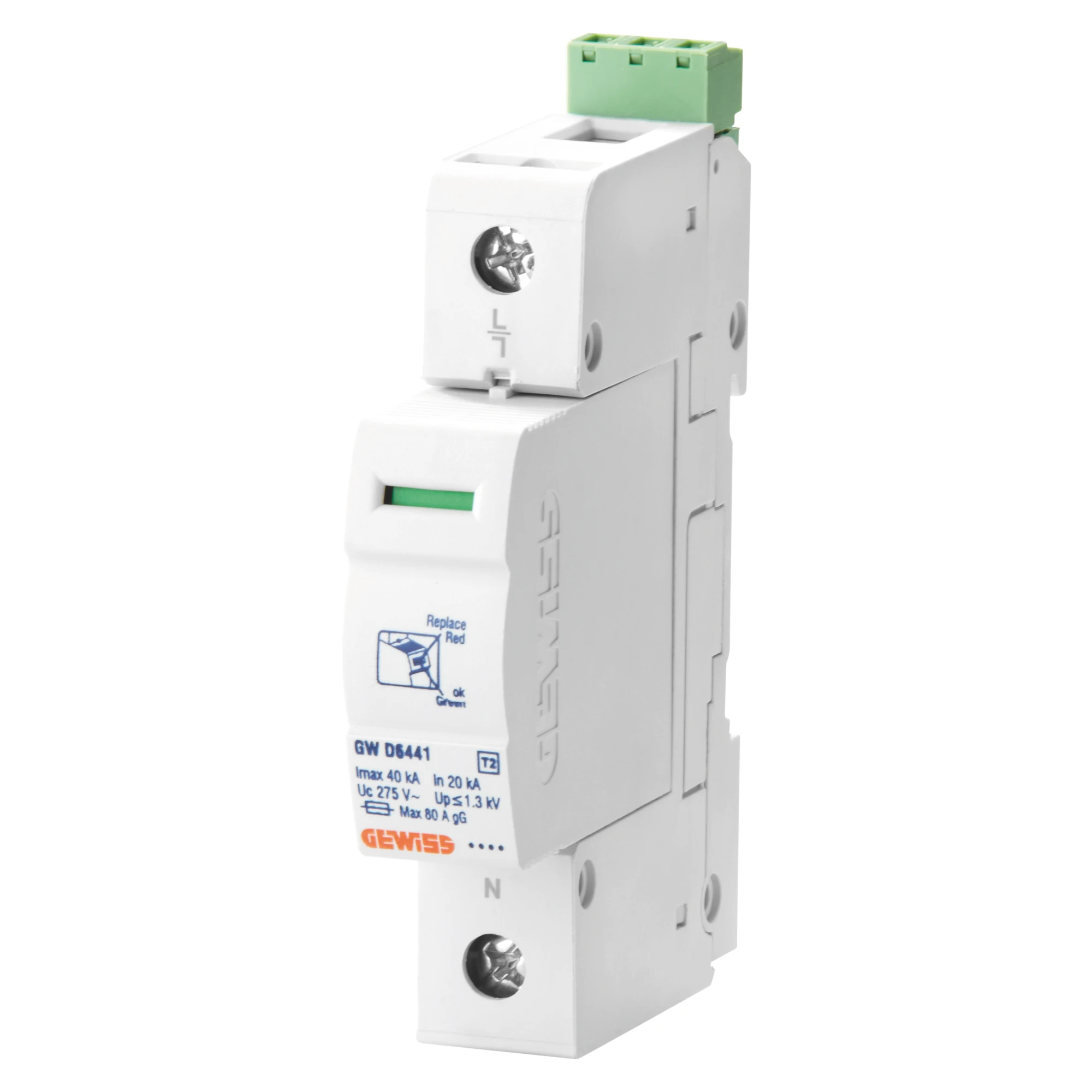 GEWISS GWD6412 LST - SURGE PROTECTIVE DEVICE - 1P 40KA - TYPE 2 - 1 MODULE (img_001) GEWISS GWD6412 LST - SURGE PROTECTIVE DEVICE - 1P 40KA - TYPE 2 - 1 MODULE (img_001)